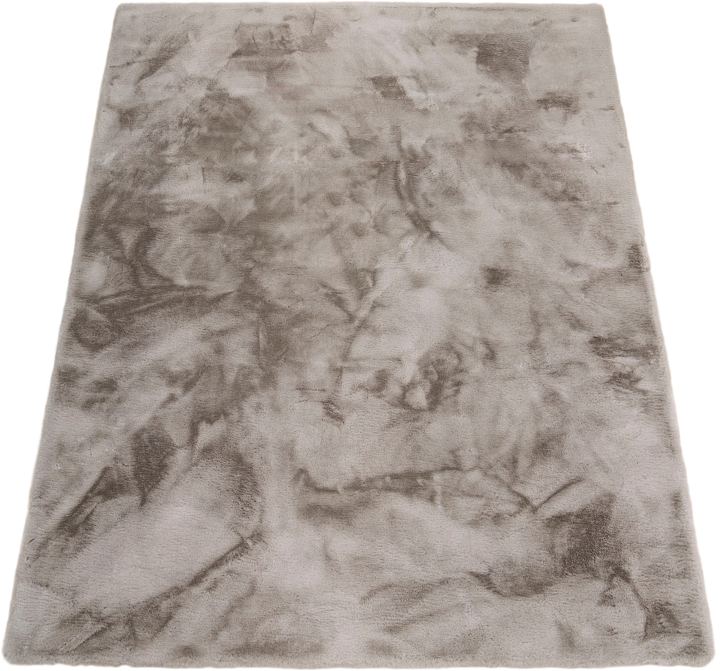 Paco Home Hochflor-Teppich »Rabbit Deluxe 860«, rechteckig, 39 mm Höhe, Kunstfell, Uni-Farben, sehr weicher Flor, Wohnzimmer, Schlafzimmer