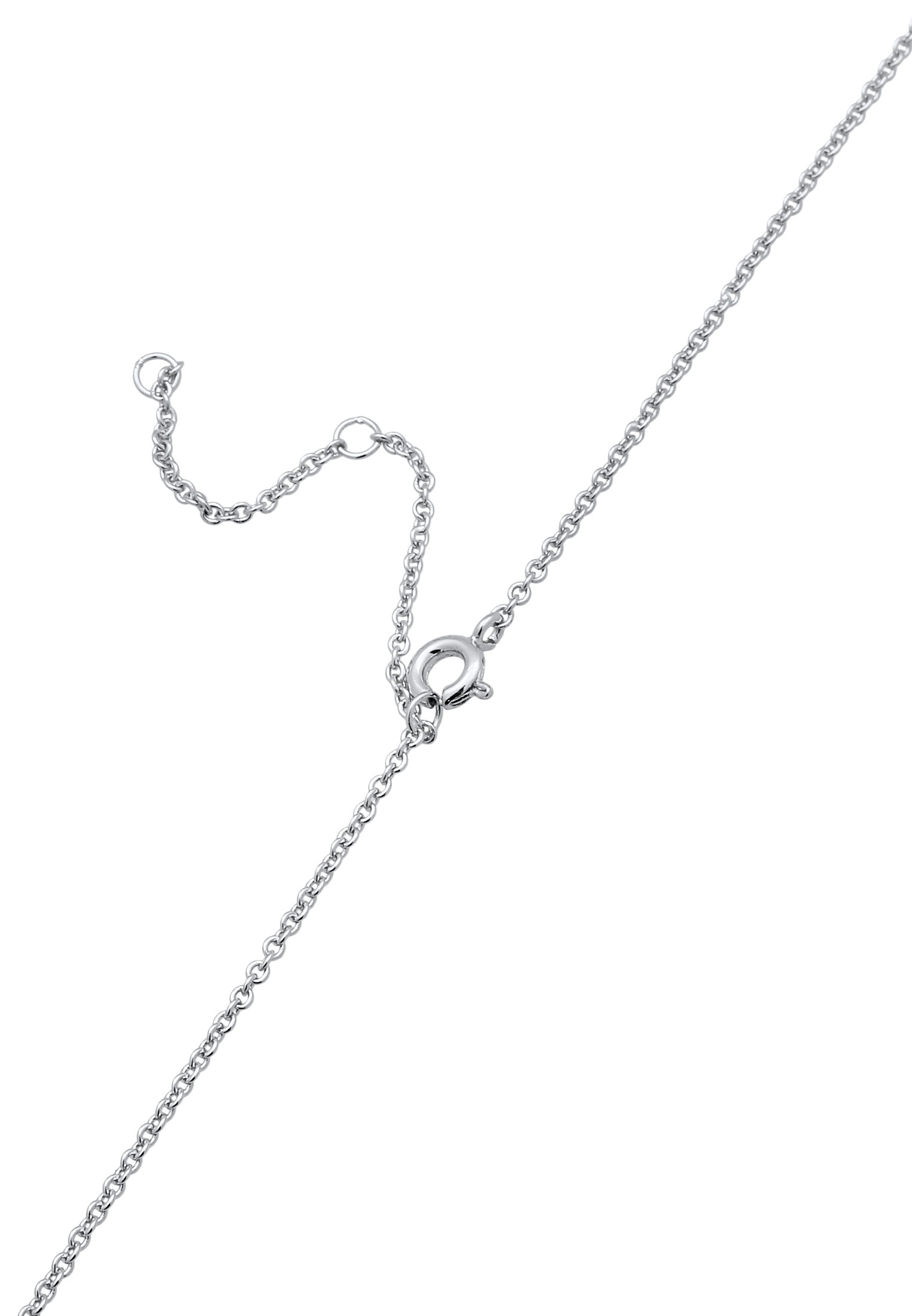 Elli Kette mit Anhänger »Halskette Plättchen Messing Silberfarben«