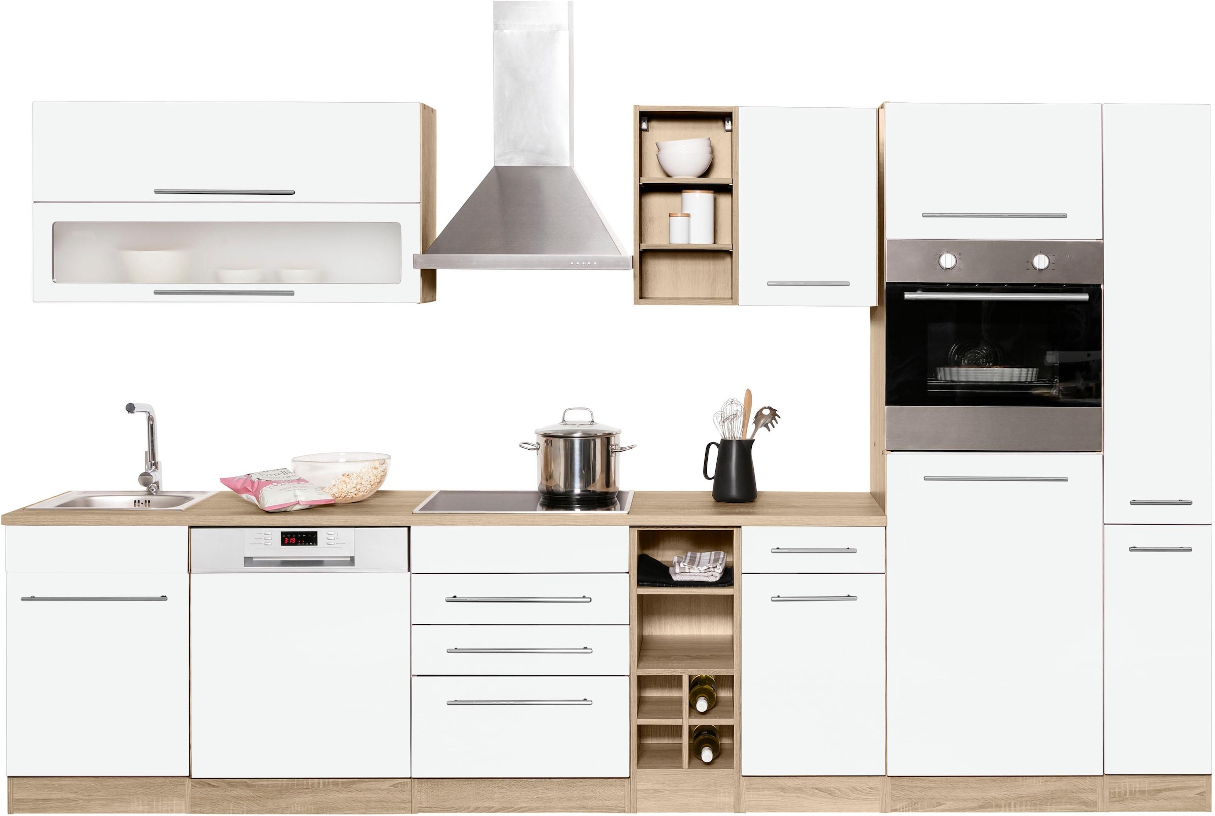 KOCHSTATION Küchenzeile »KS-Eton« ohne E-Geräte, Breite 330 cm