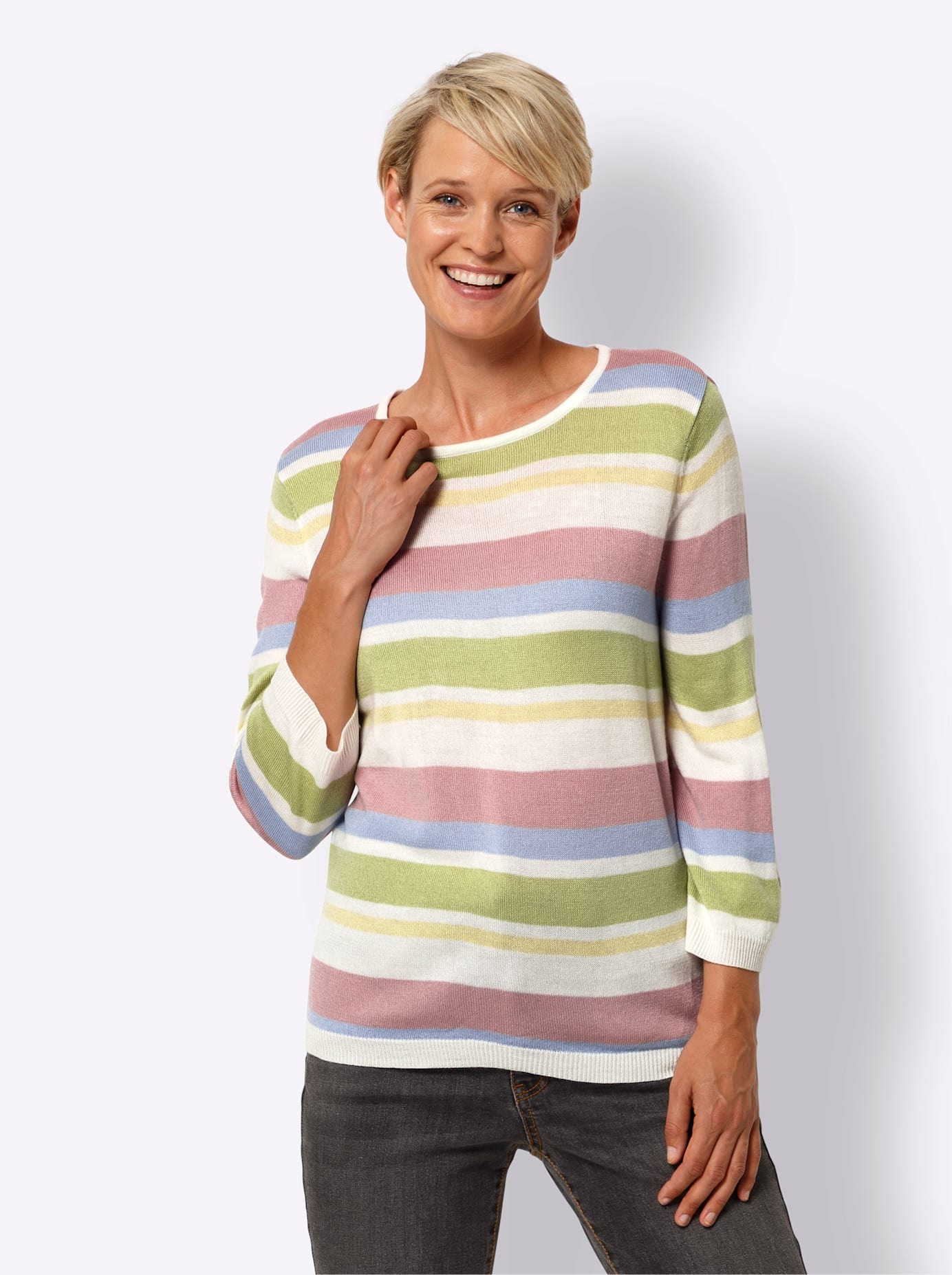Classic Basics Rundhalspullover »3/4-Arm-Pullover«