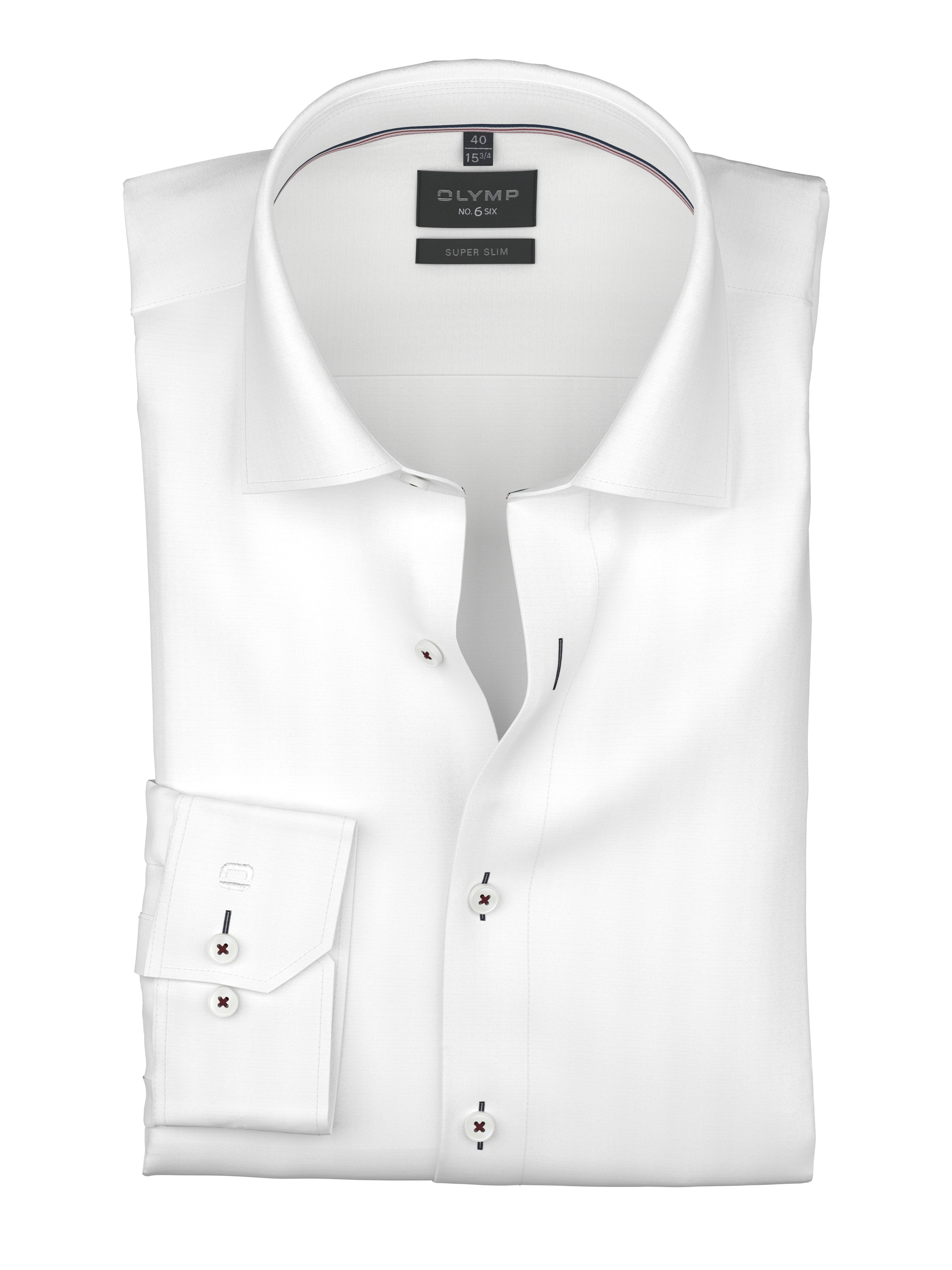 OLYMP Langarmhemd »No 6 six« super slim, Kentkragen, Businesshemd