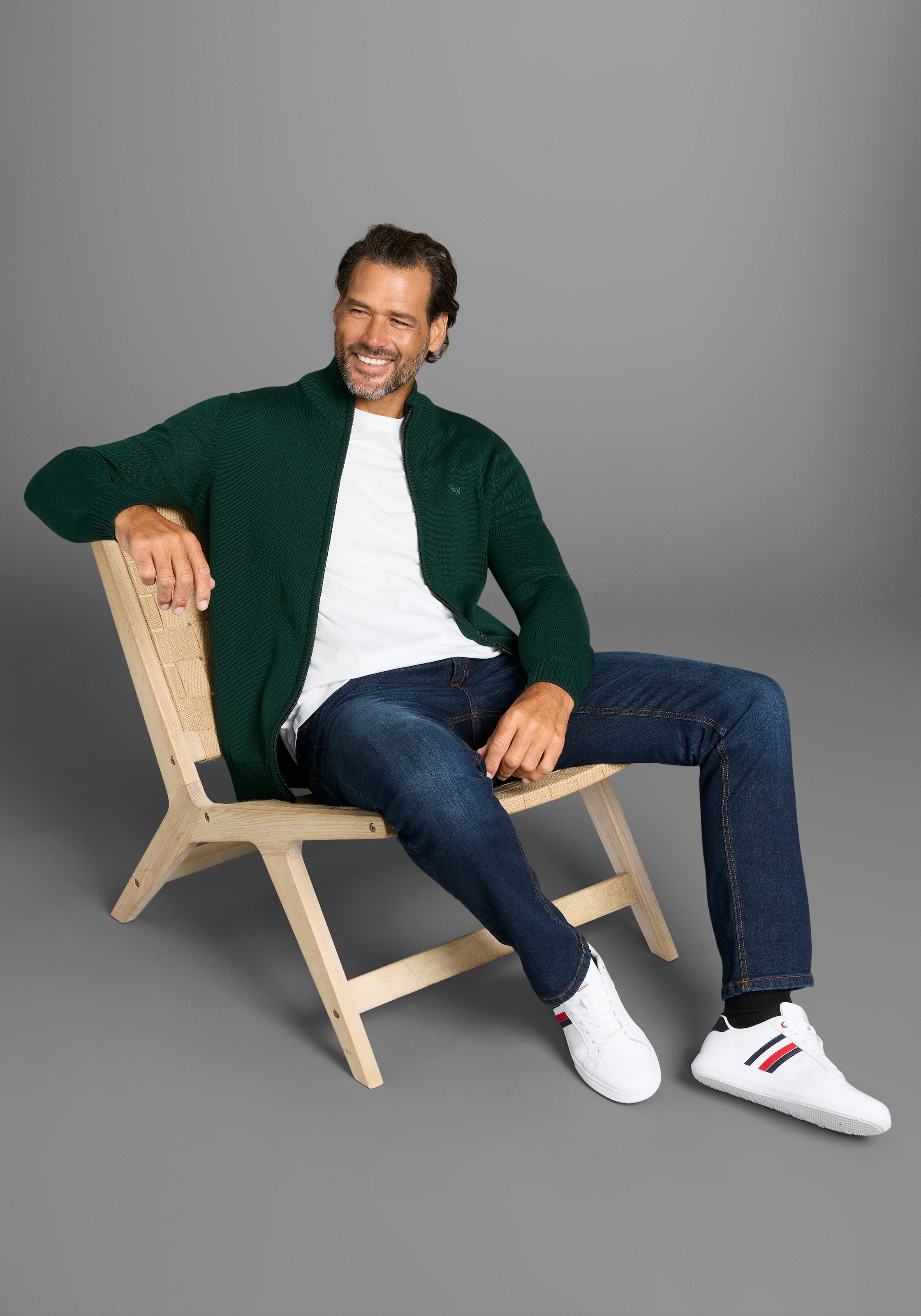 Man's World Strickjacke »neue Farben!«, aus Baumwollmischung