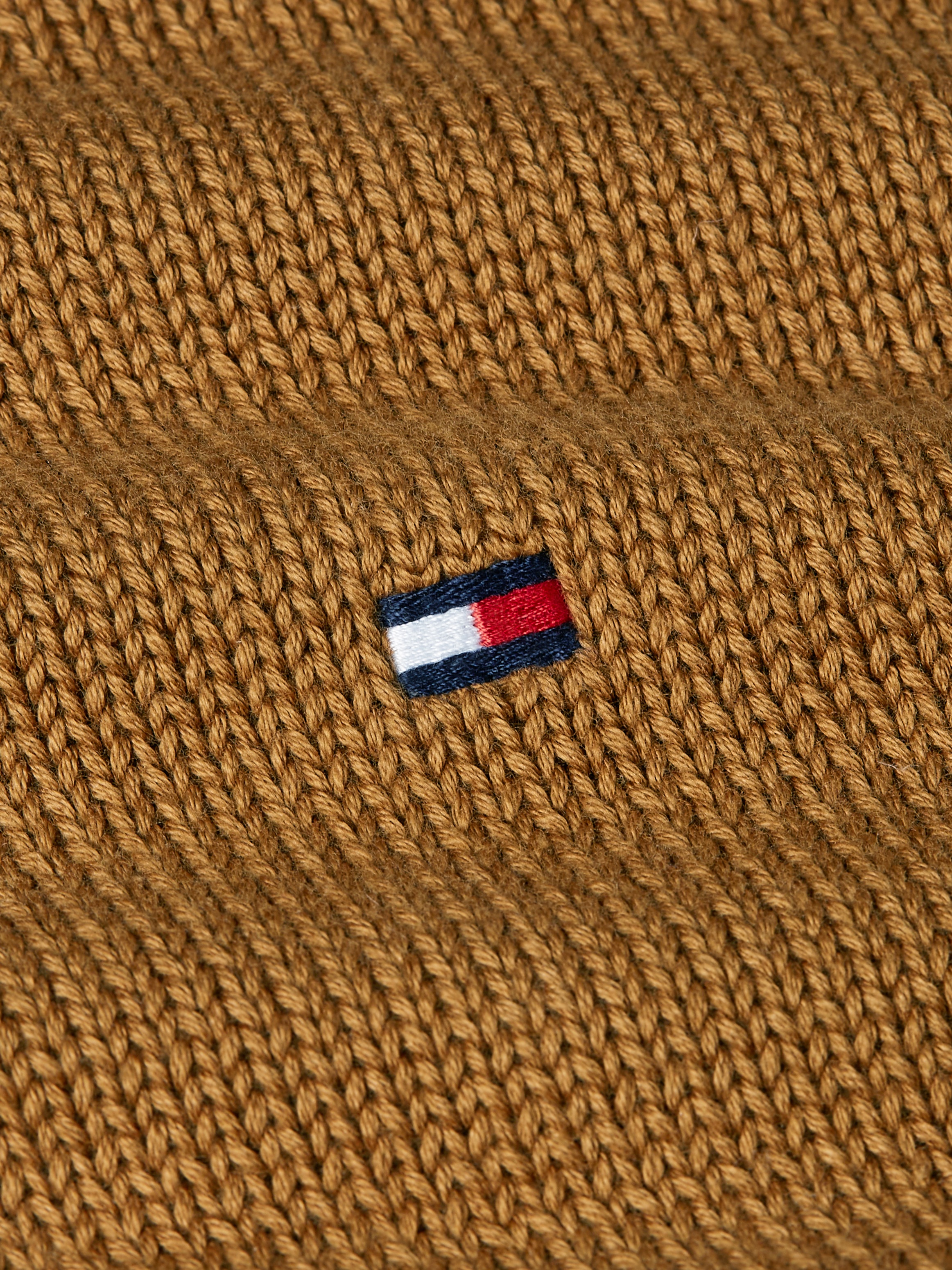 Tommy Hilfiger Strickpullover »CHUNKY COTTON C NECK«, mit Logosrickerei