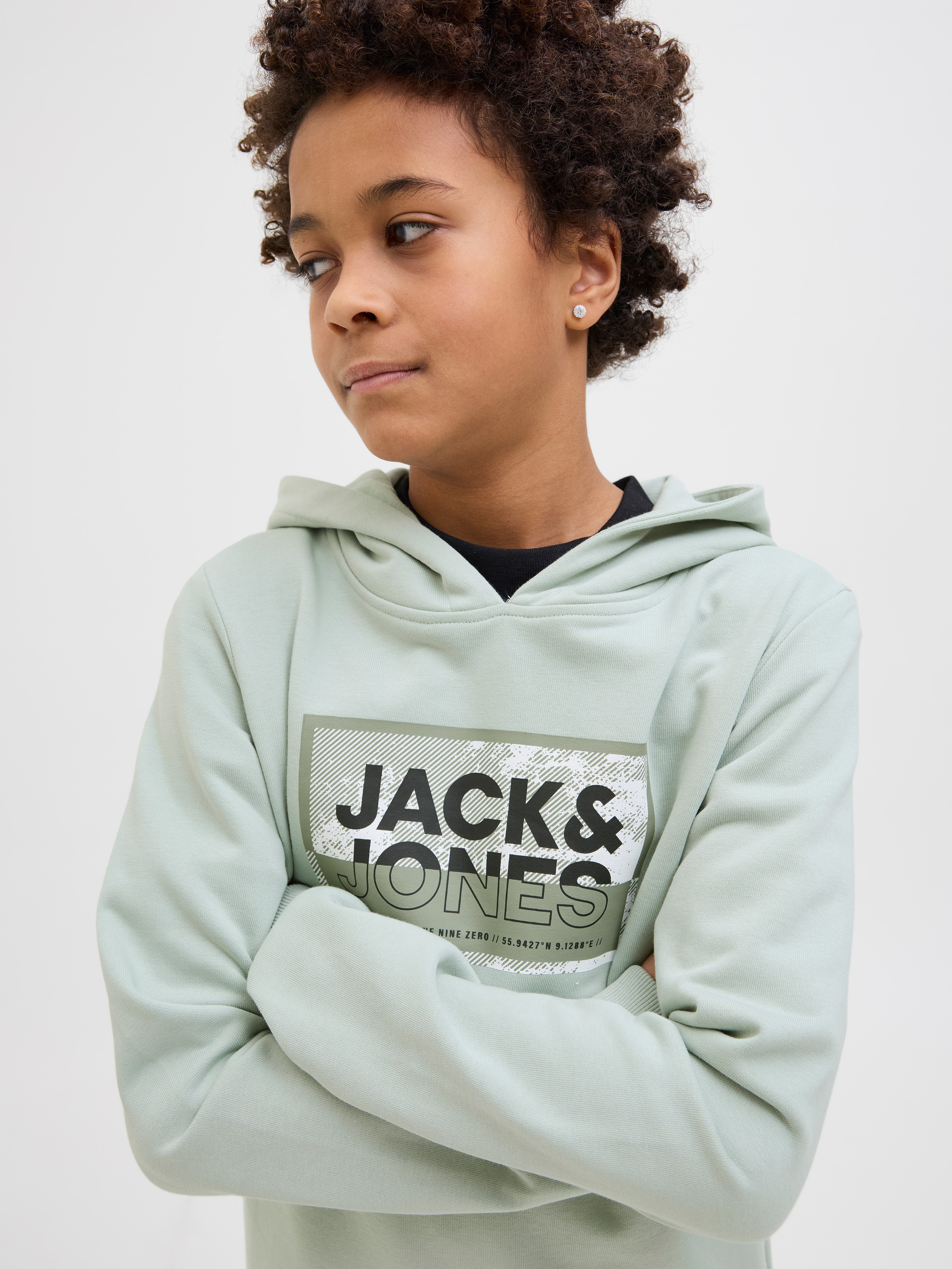 Jack & Jones Junior Hoodie »JCOLOGAN SS24 PRINT SWEAT HOOD SN JNR«