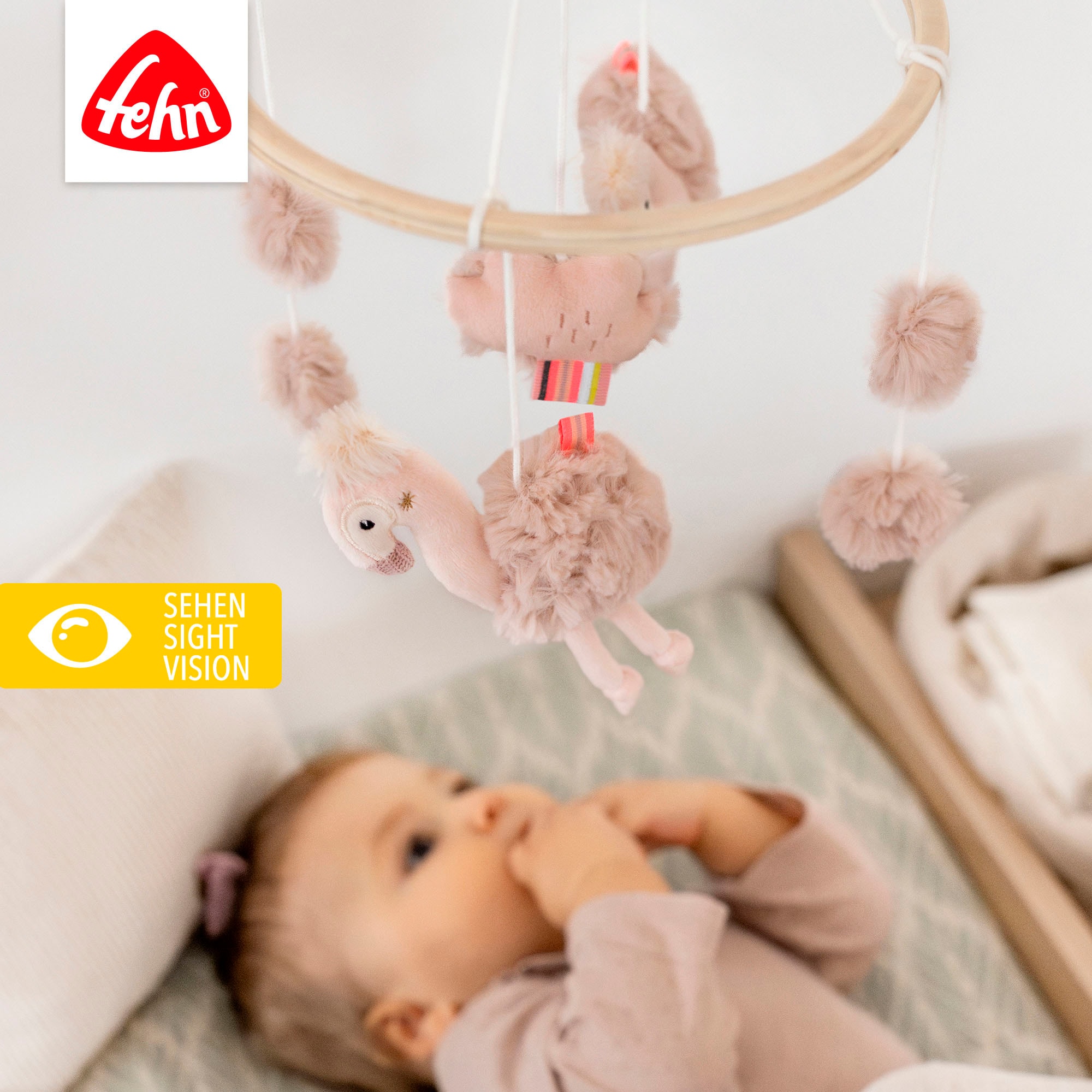 Fehn Mobile »Lazy, Crazy & Pink, Holz-Mobile Flamingo«