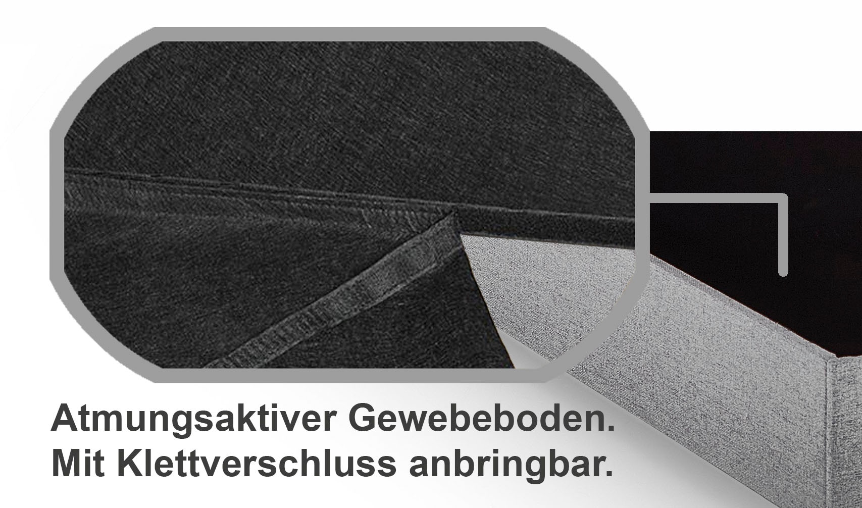 Home affaire Boxbett »BELLAH, Polsterbett mit Bettkasten, inkl. Taschenfederkernmatratze H3« mit Kaltschaum-Topper, Strukturstoff-Bezug, Liegefläche 180x200 cm