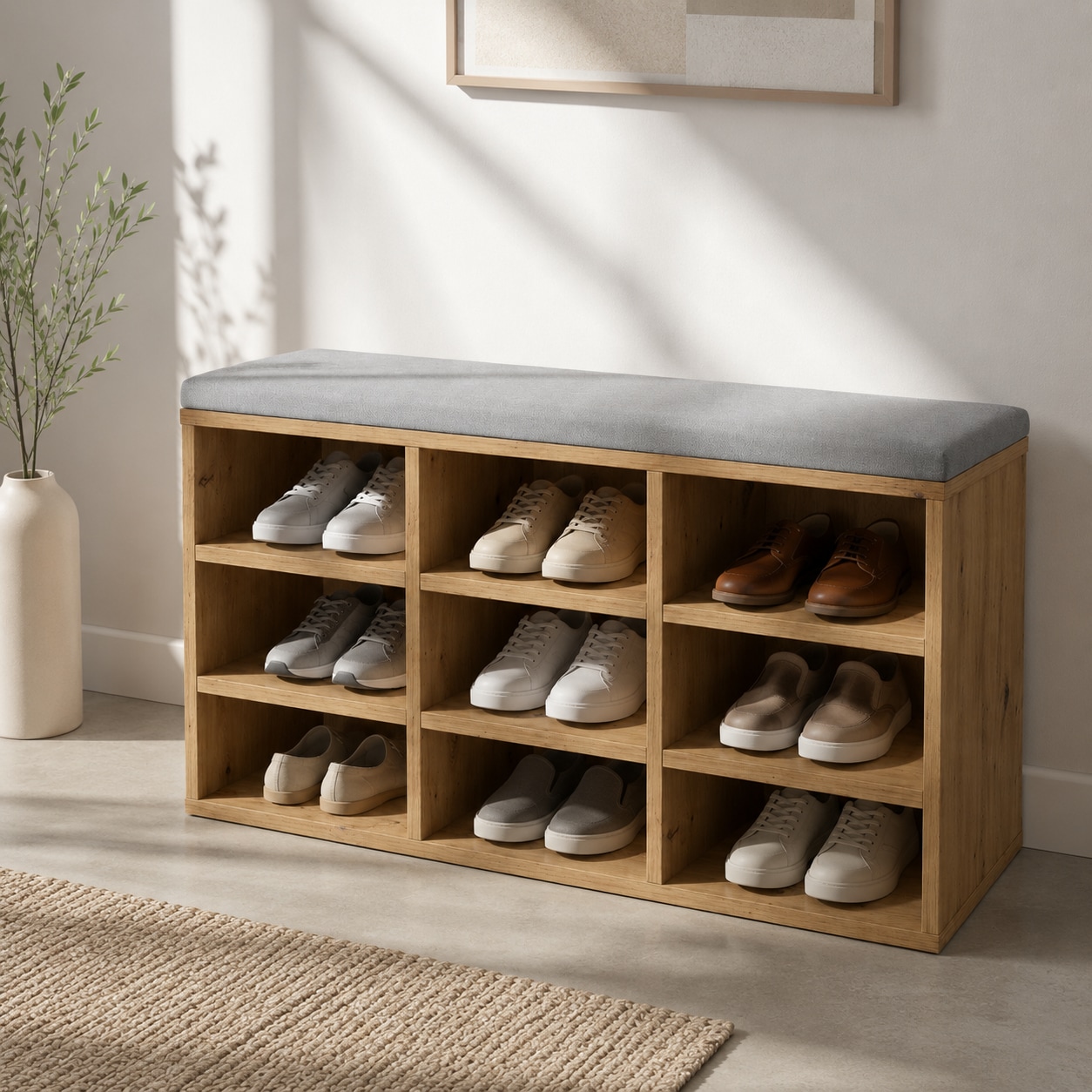 OTTO home Schuhbank »Schuchschrank 80,  Schuhregal, Schuhtruhe, Schuhkommode, Sitzbank« mit bequemer, abnehmbarer Sitzauflage