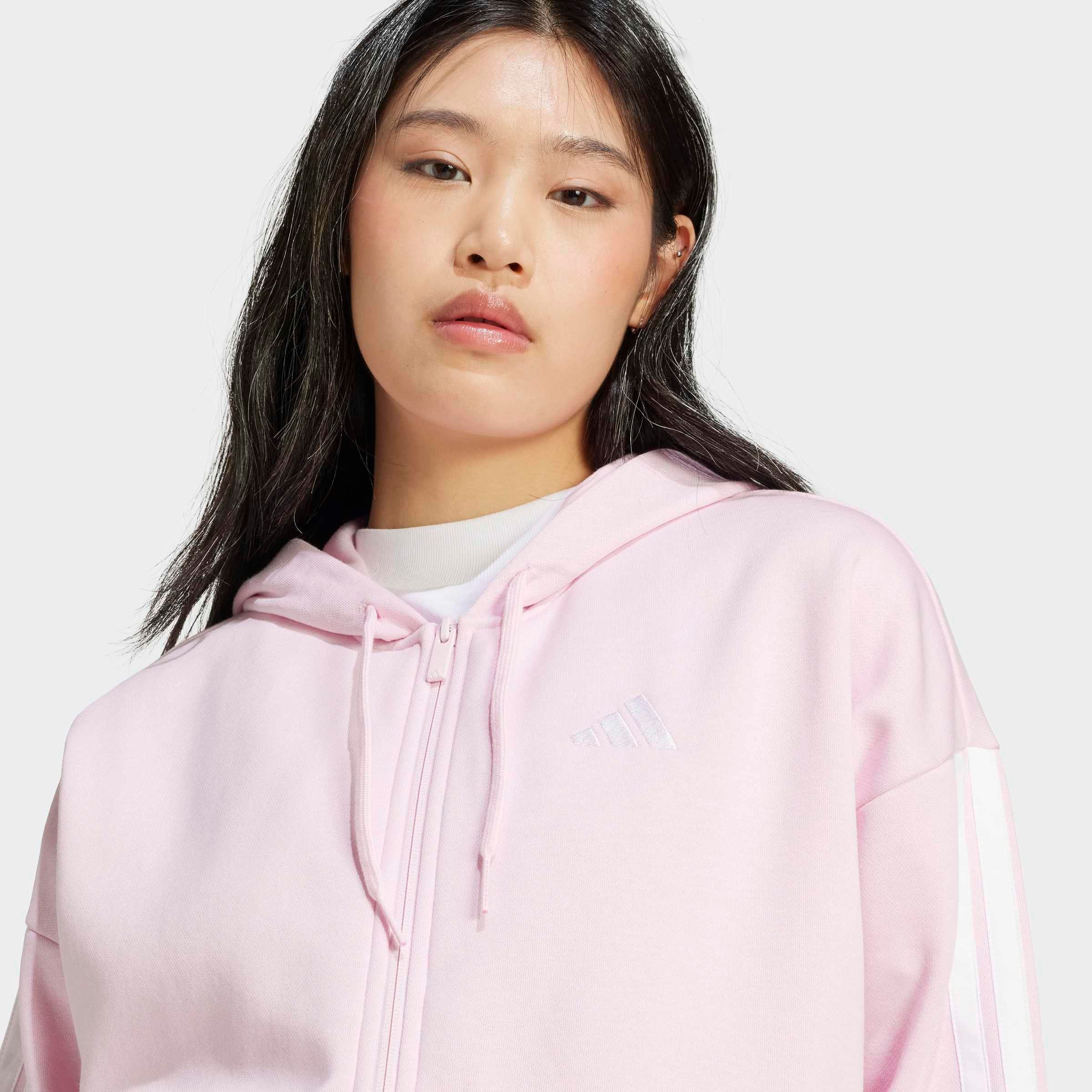 adidas Sportswear Kapuzensweatjacke »ESSENTIALS 3-STREIFEN FLEECE«