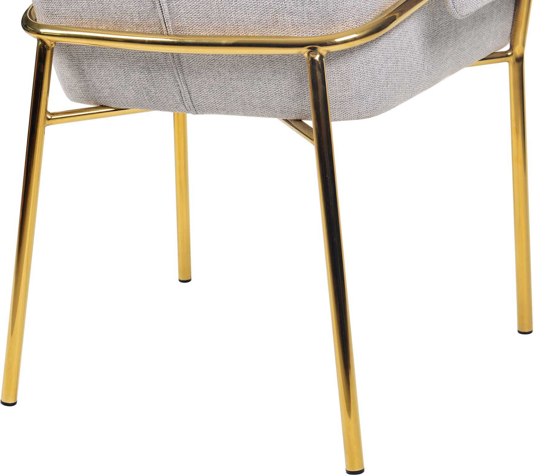 Kayoom Polsterstuhl »Stuhl Galia 125, gepolsterte Rückenlehne und Sitzfäche« () 1 Stk.gemütliches Desig, goldenes Gestell, pflegeleichter Stoffbezug