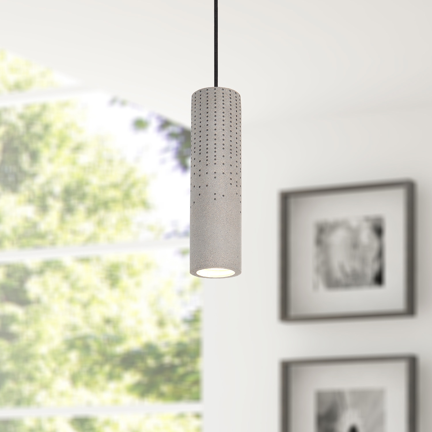 Paco Home Pendelleuchte »BAROLL«, 1 flammig, Leuchtmittel GU10 | ohne Leuchtmittel, LED, GU10, Lampe Für Wohnzimmer Esszimmer Küche, Höhenverstellbar