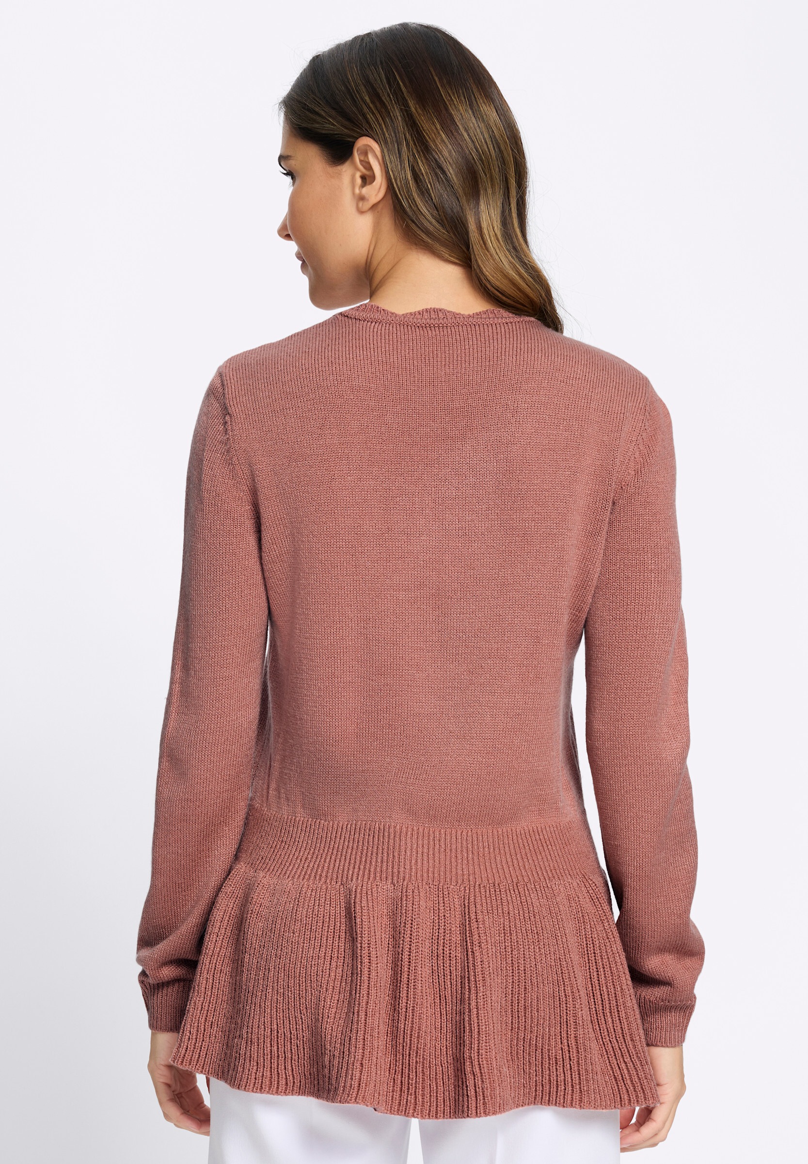 Sieh an! Strickpullover »Langarm-Pullover Langarm-Pullover mit Ripp-Abschlüssen«