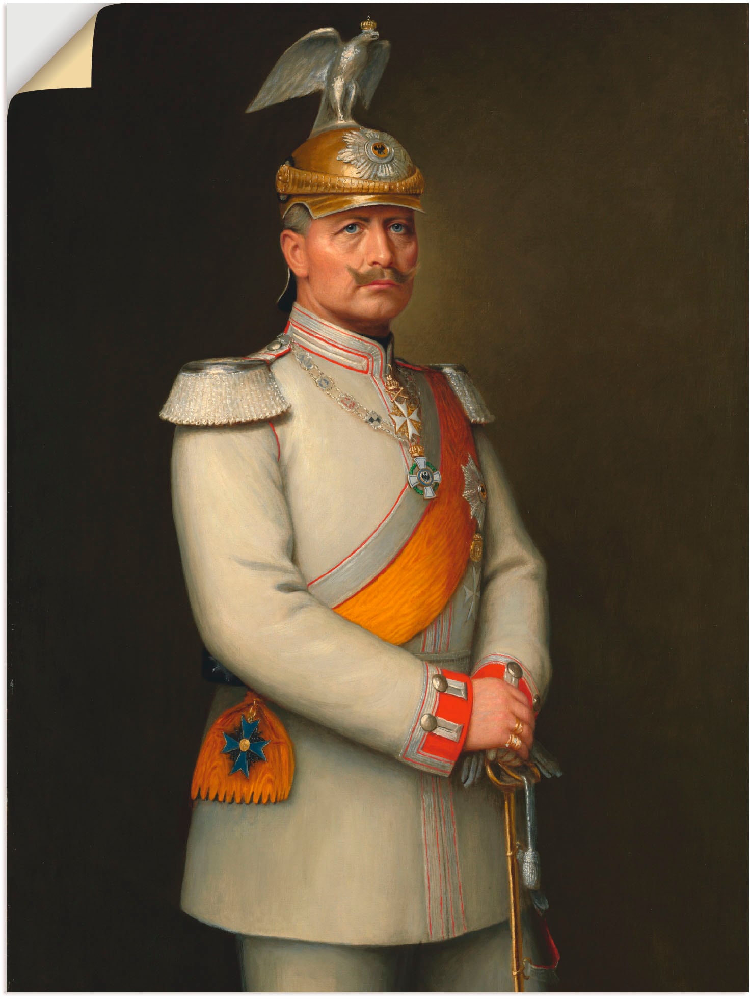 Wandbild »Bildnis Kaiser Wilhelm II.«, Menschen, (1 St.), als Leinwandbild,...