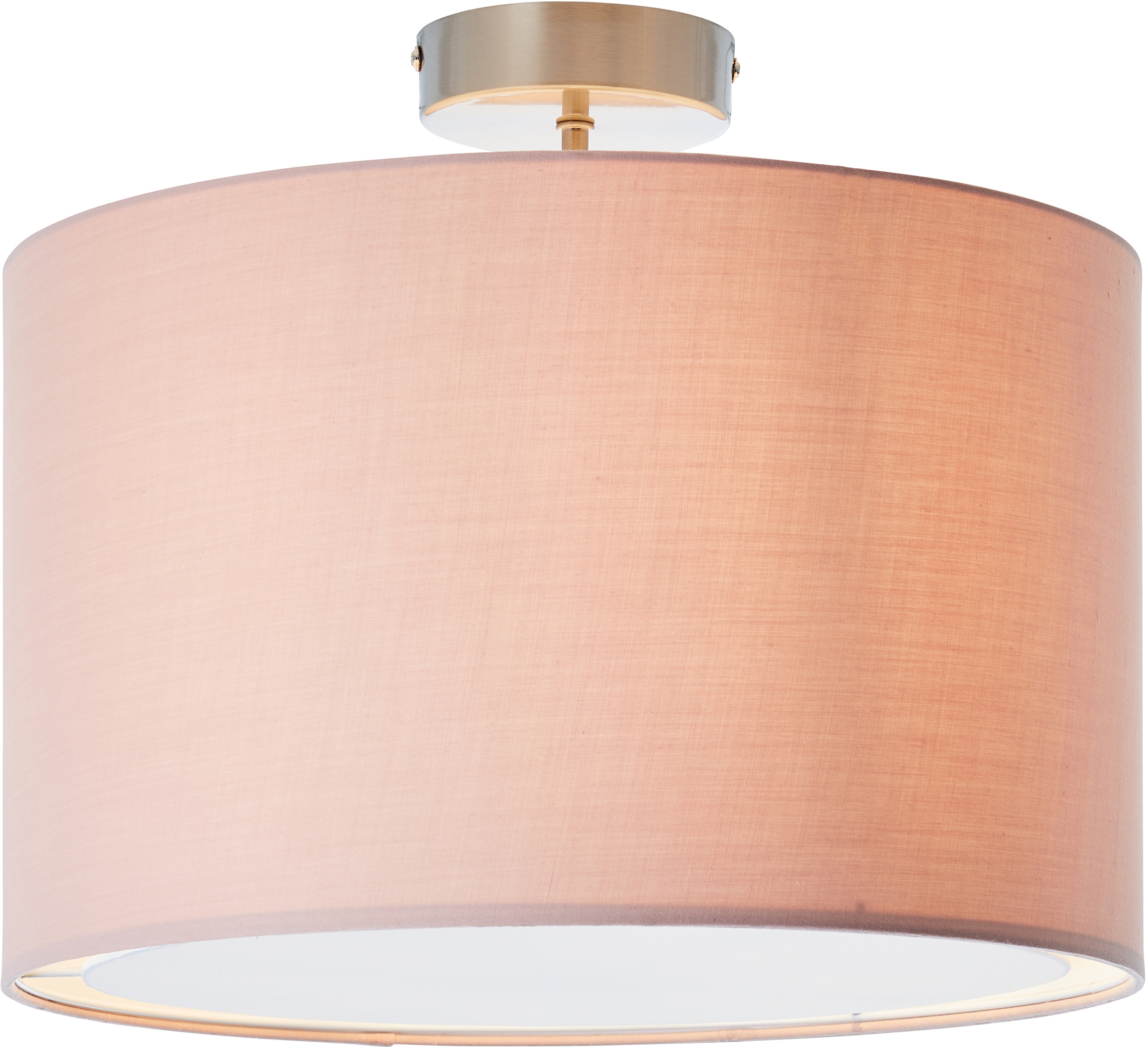 my home Deckenleuchte »Lüchte«, 1 flammig, Leuchtmittel E27 | ohne Leuchtmittel, Deckenlampe mit Stoff - Schirm, Ø 40 cm, Höhe 32 cm