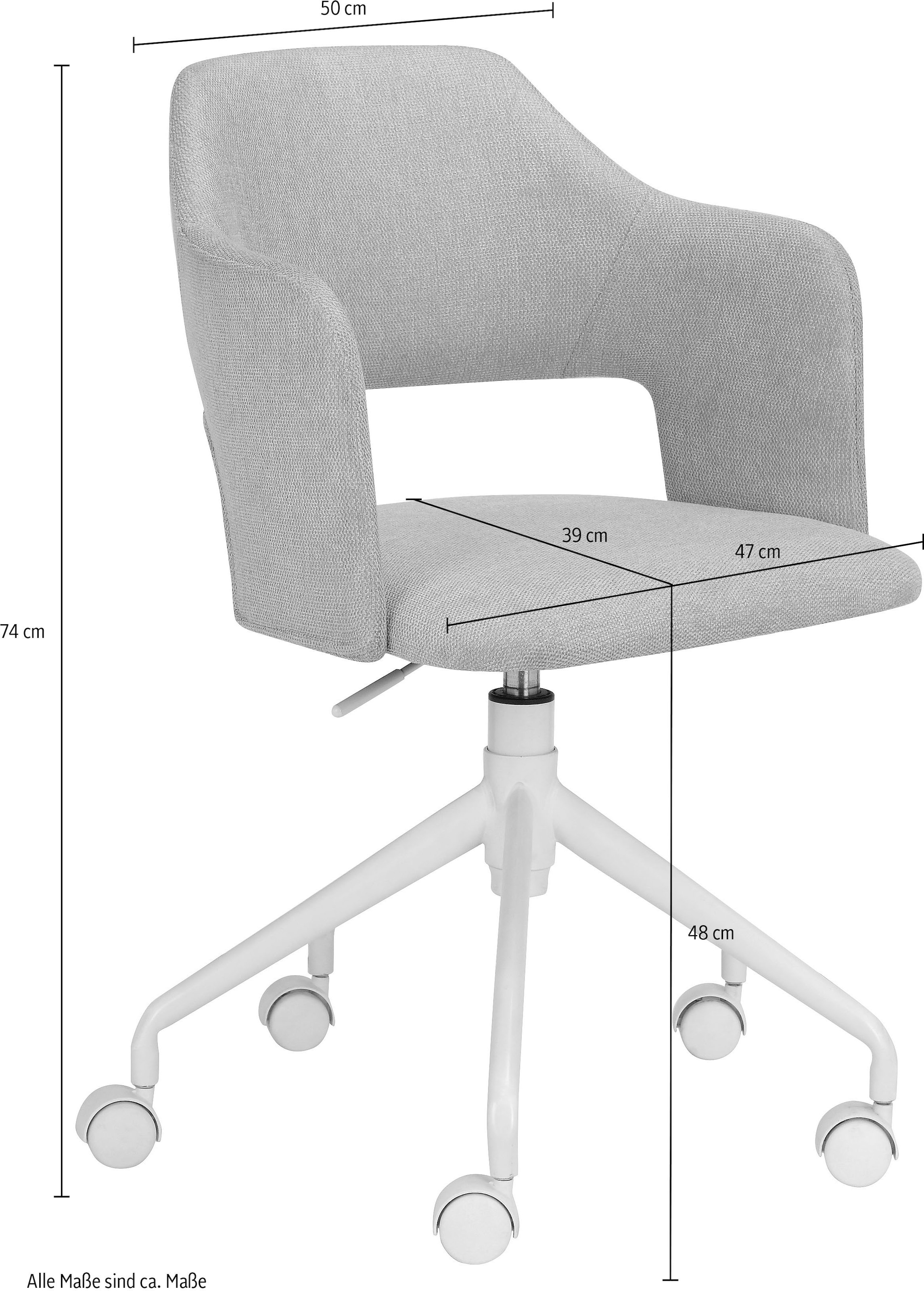 andas Bürostuhl »Hejninge«, Webstoff, eleganter, Höhe verstellbar von 48 - 58 cm