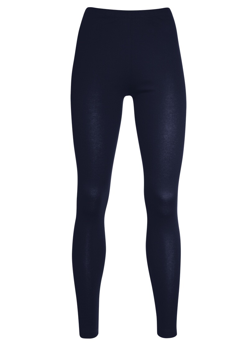 Trigema Mädchen Leggings »TRIGEMA Leggings aus Baumwolle/Elasthan« in blau, Größe 80