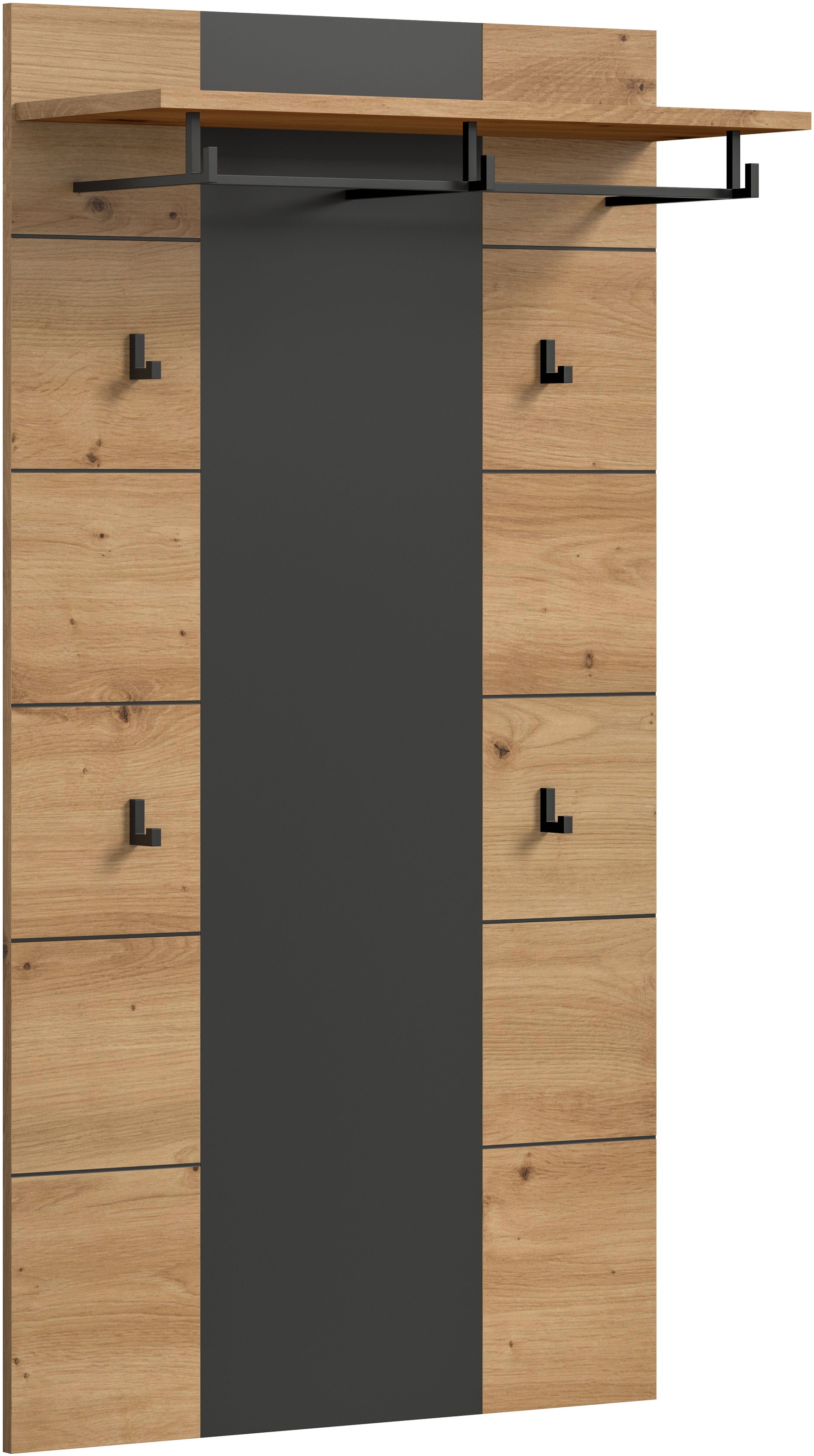 INOSIGN Garderobenpaneel »REHAT, TOPSELLER!, Höhe 145 cm, Hutablage, 4 Haken, Garderobenstange« in verschiedenen Farben erhältlich, 1 Stk. tlg. Paneel, Wandboard, Garderobe, Garderobenleiste, Garderobenboard