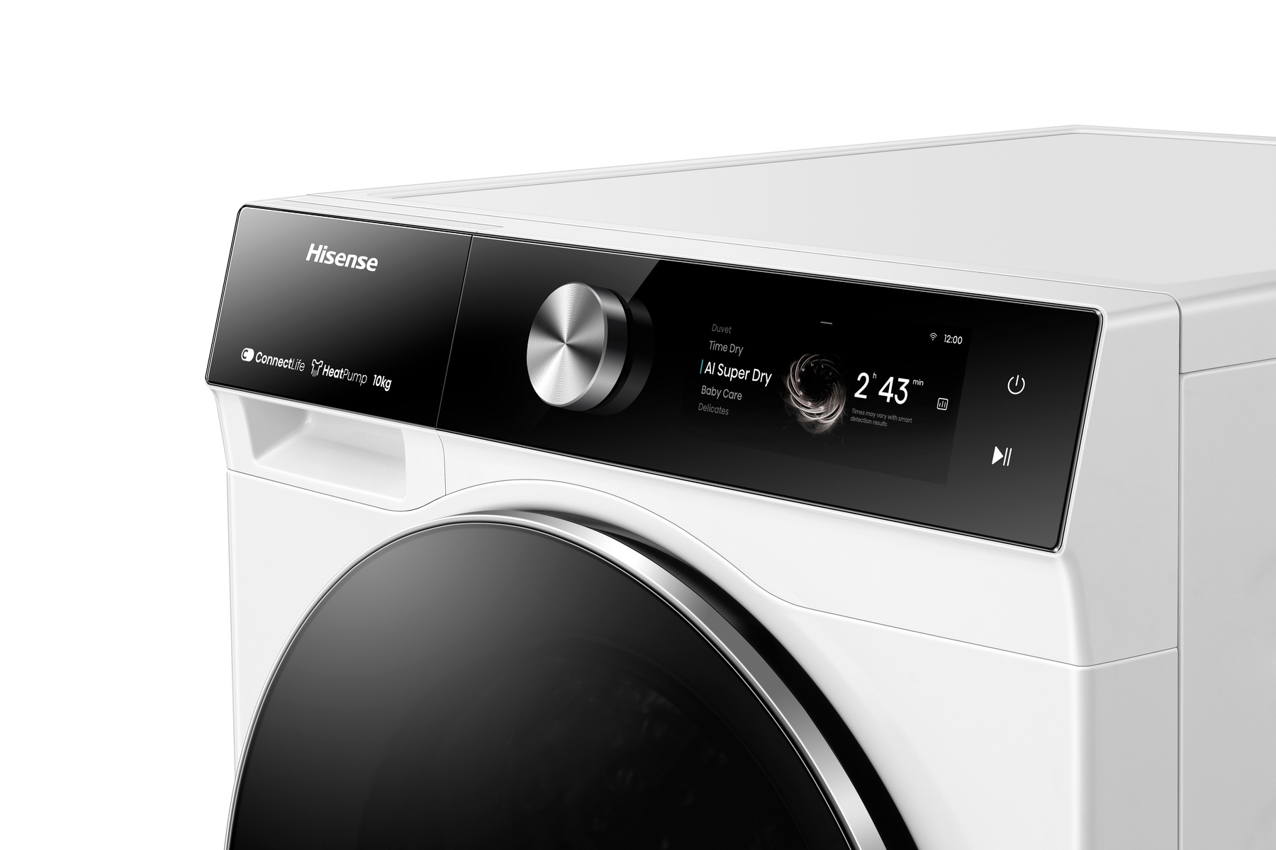 Hisense Wärmepumpentrockner »DH7S107BW«, 10 kg, Dynamisches TFT-Touch-Display