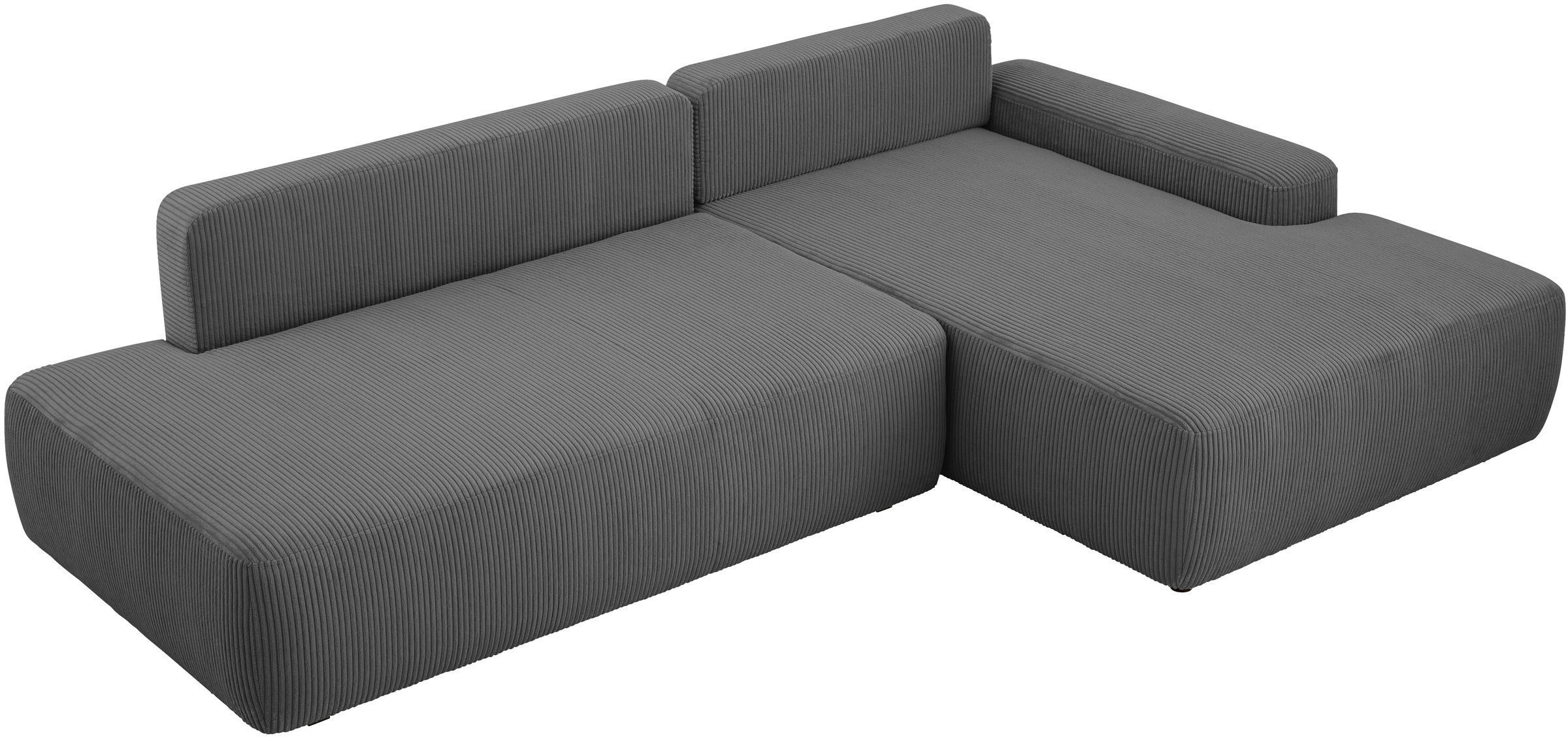 Home affaire Ecksofa »TORGE, Schlafsofa Cord, Samtvelours u. Strukur fein, Couch in L-Form« Schlaffunktion und Bettkasten, Liegefläche: 210x125 cm, neues Design