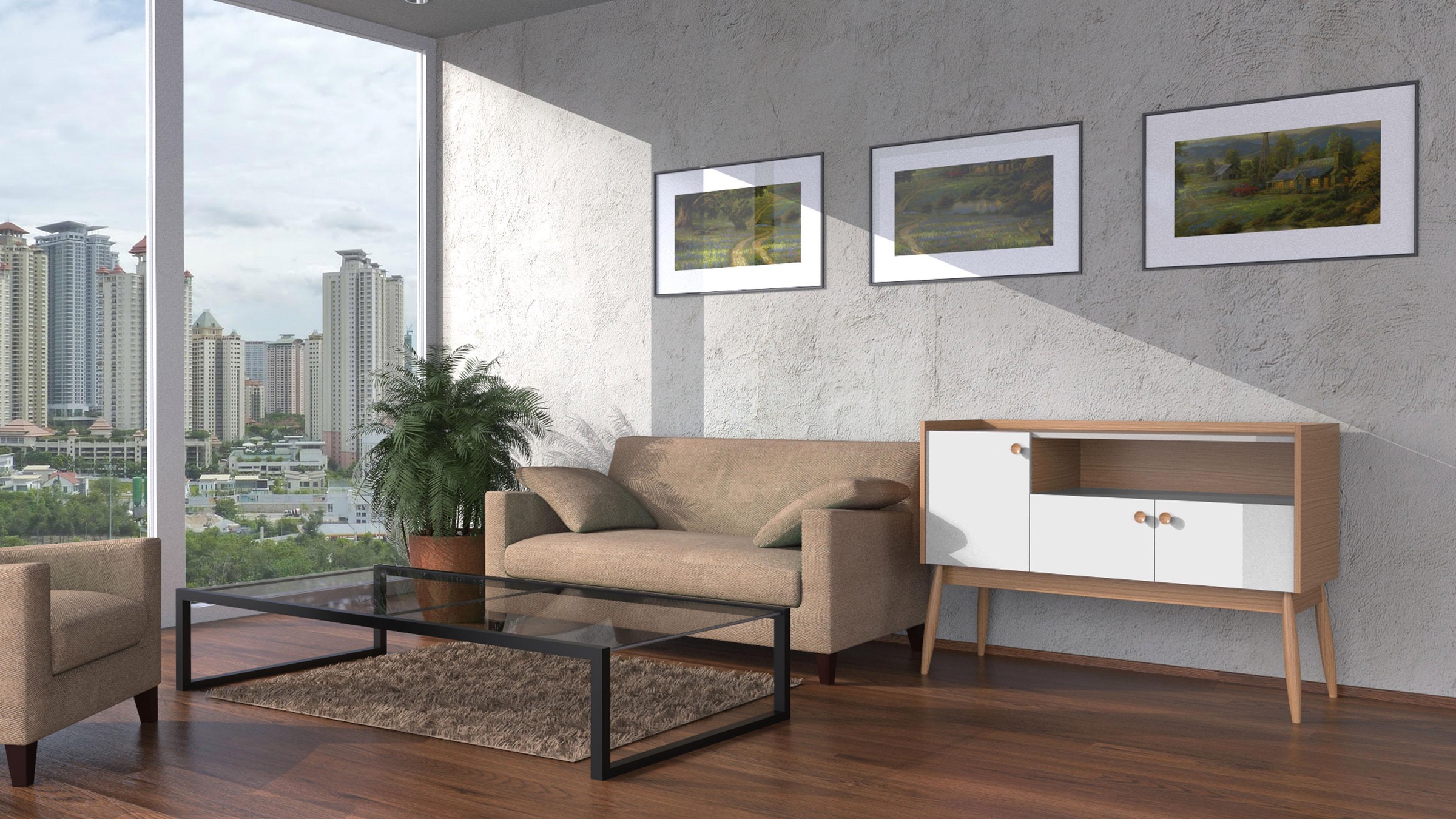 Woodman Sideboard, Kommode im angesagten skandinavischen Look, Breite 115 cm, FSC®