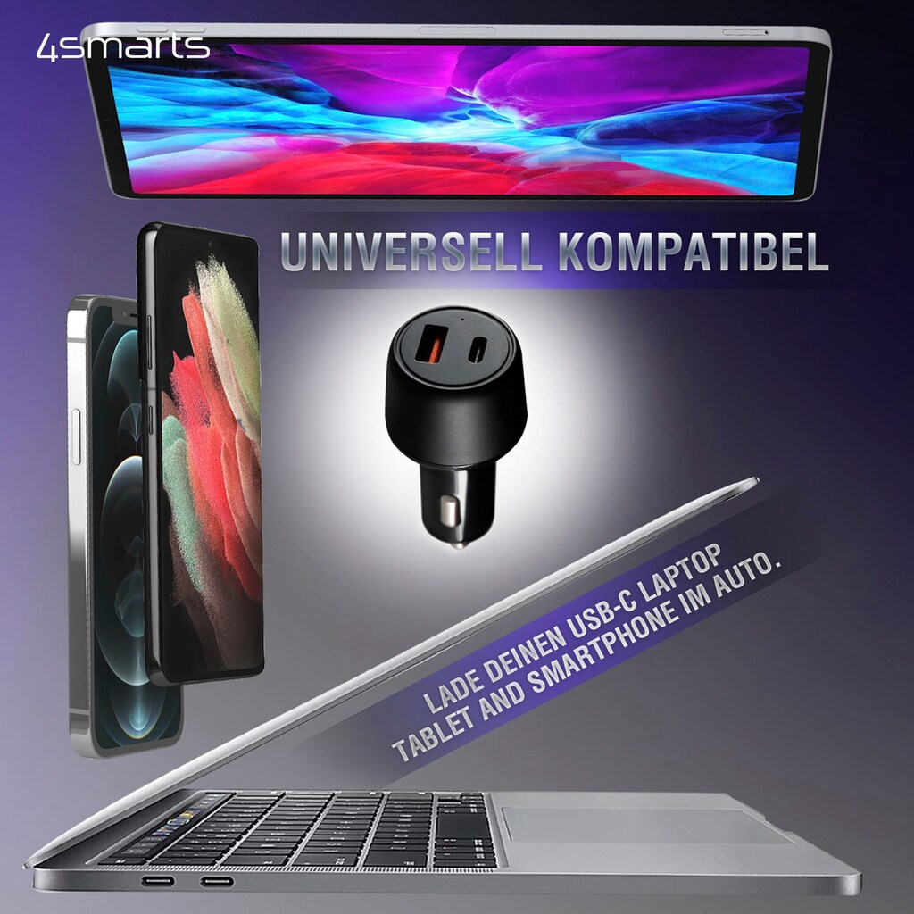 4smarts USB-Ladegerät »Kfz Ladegerät VoltRoad Ultimate 83W m. PD/ QC«