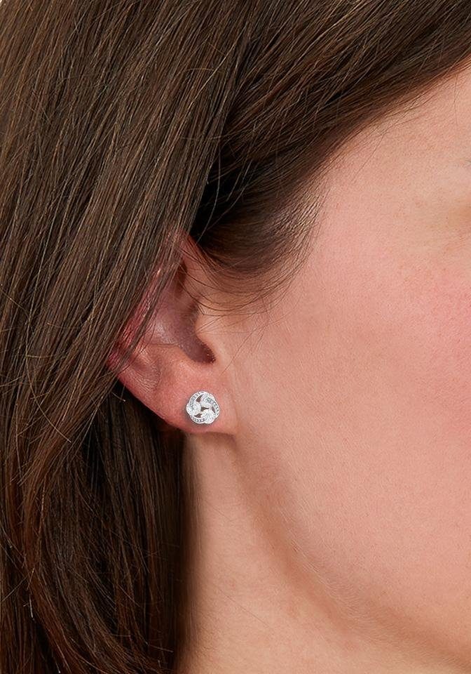 Amor Paar Ohrstecker »Knoten, 2022981«, mit Zirkonia (synth.)