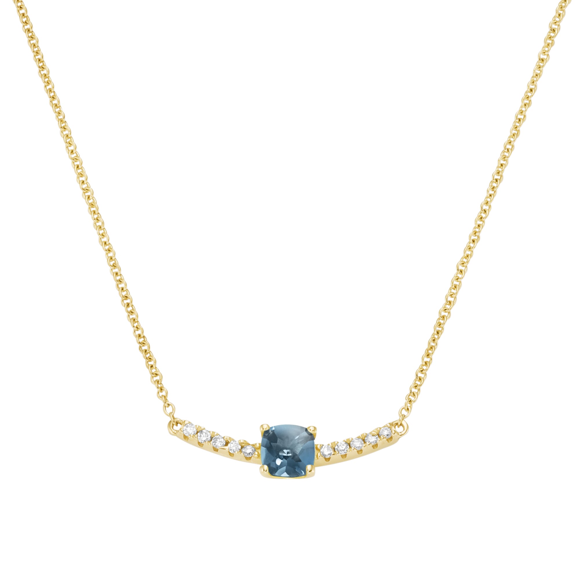 Collier »Collier mit Edelstein & Brillanten, Gold 585«