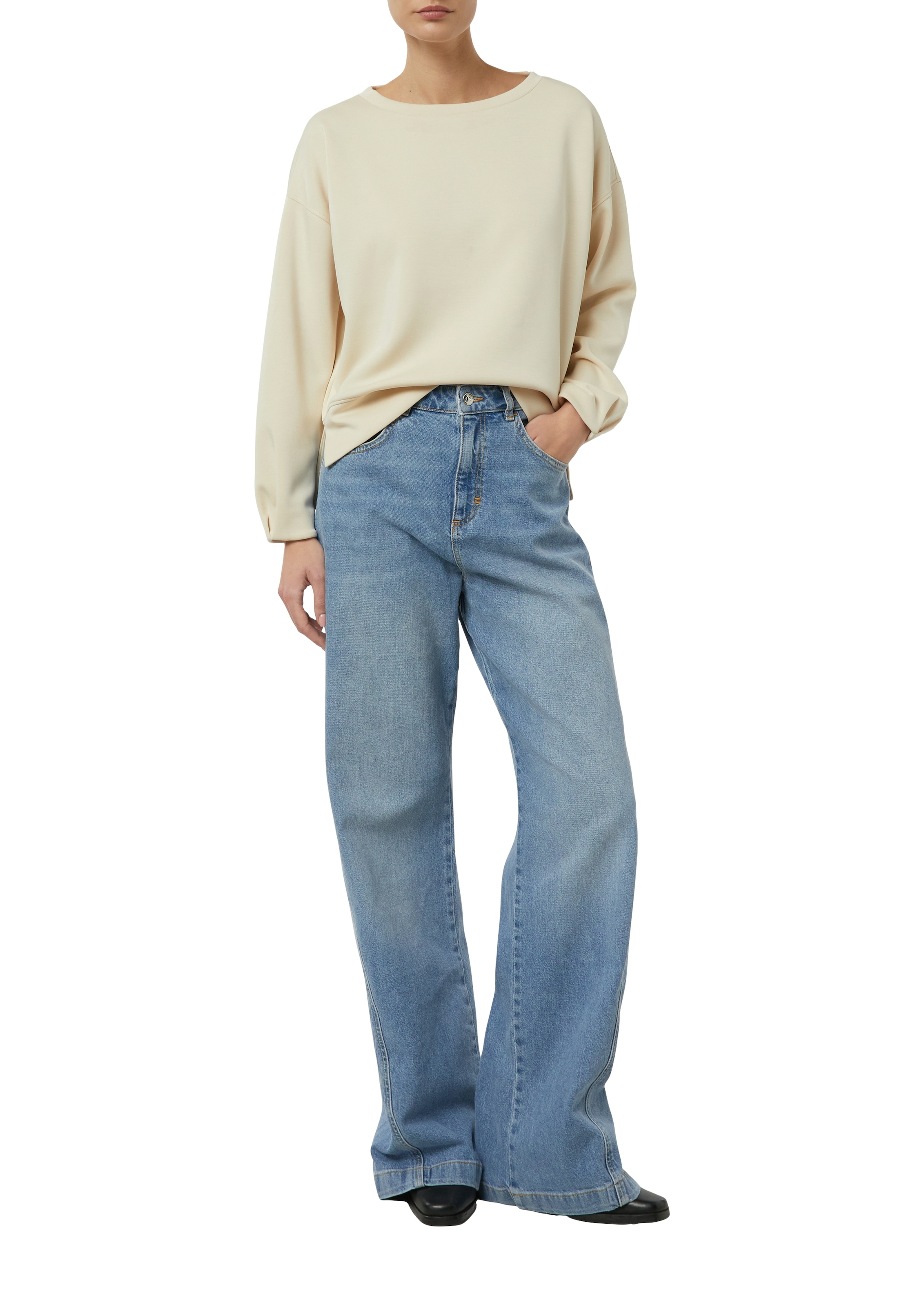 Comma Sweater , unifarben, mit Viskose und Stretch
