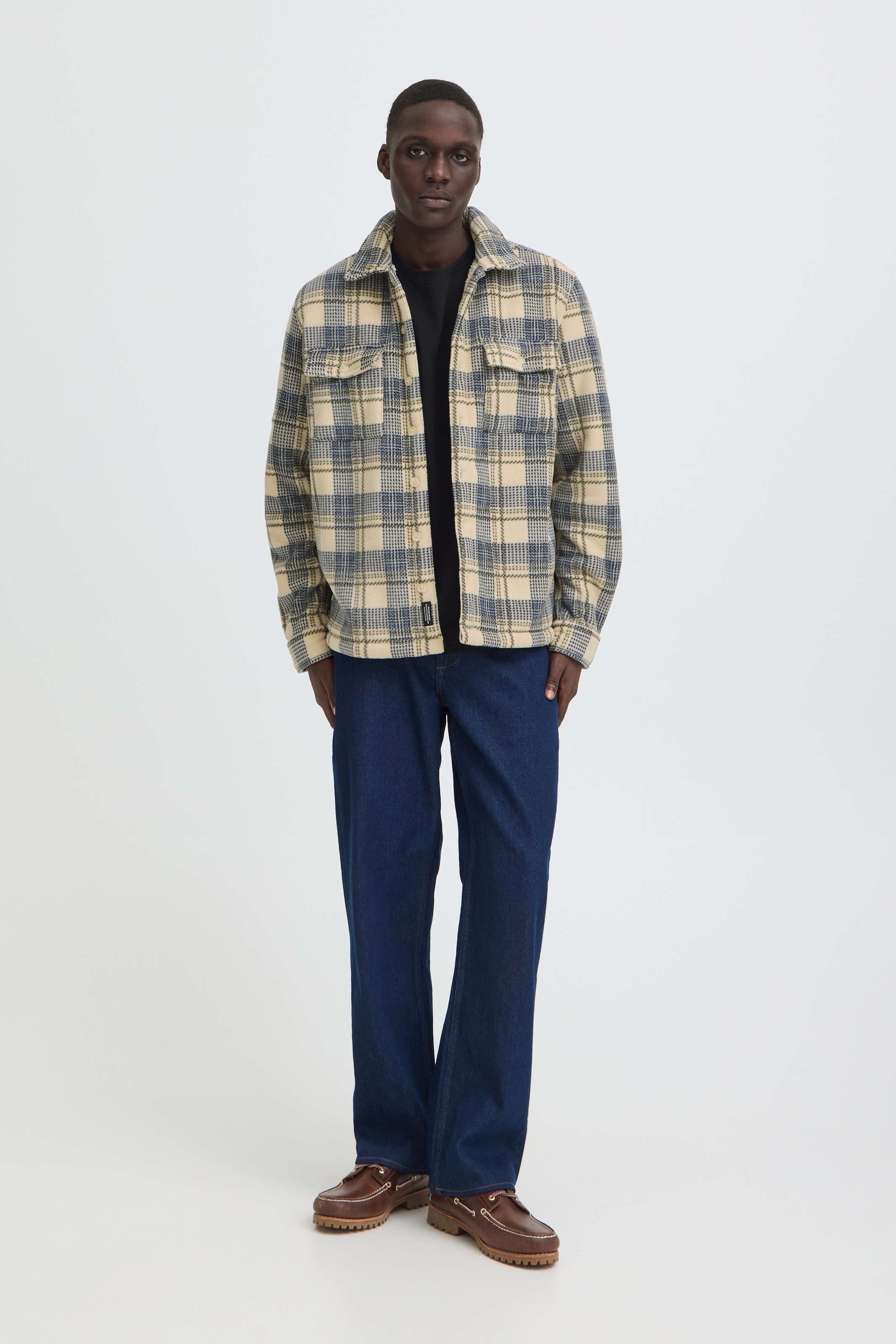 Blend »BHBAKI SHIRT CHECK« Kunstfaser, regular fit