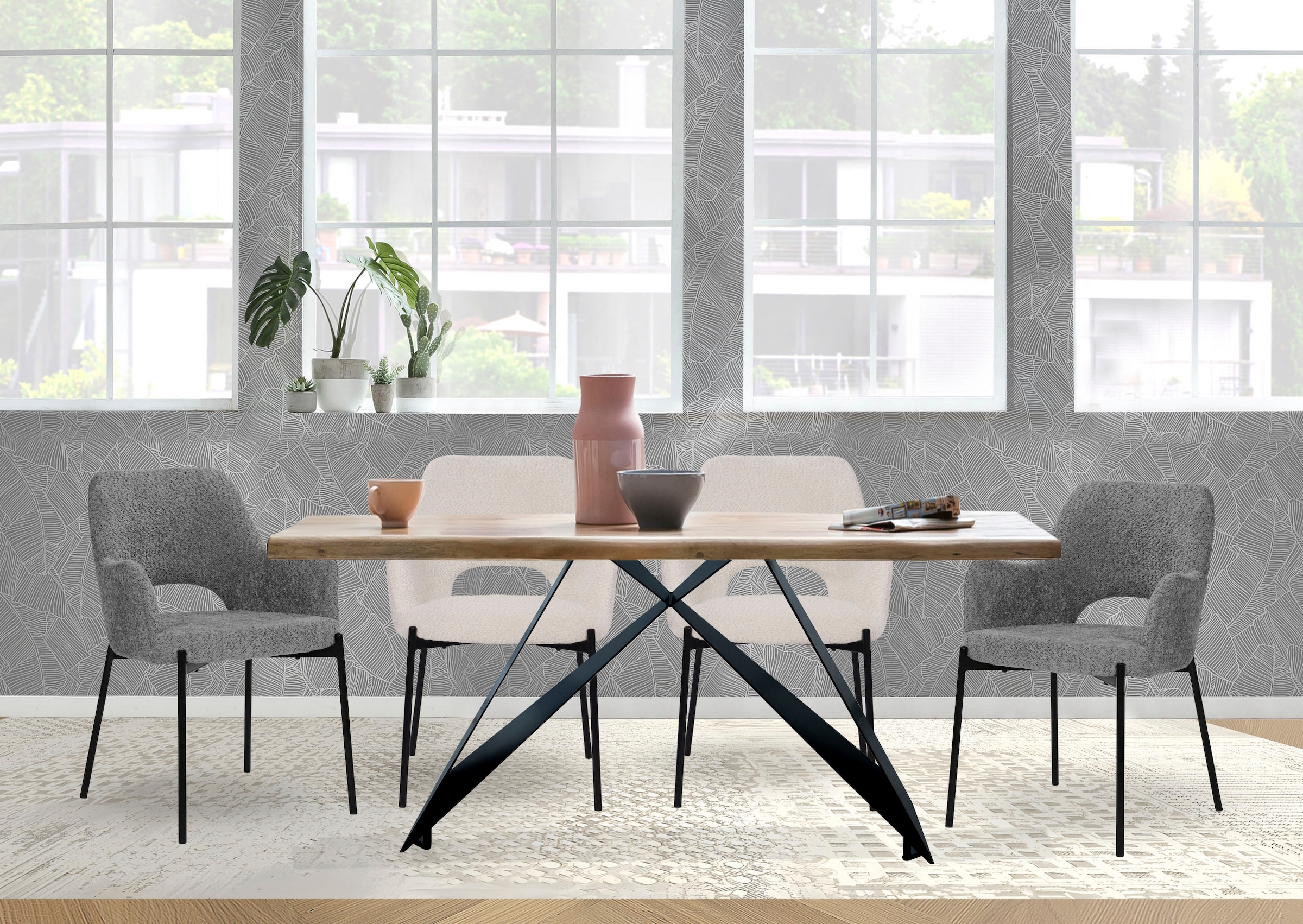 SIT Esstisch 1 Stk. tlg. mit Baumkante wie gewachsen