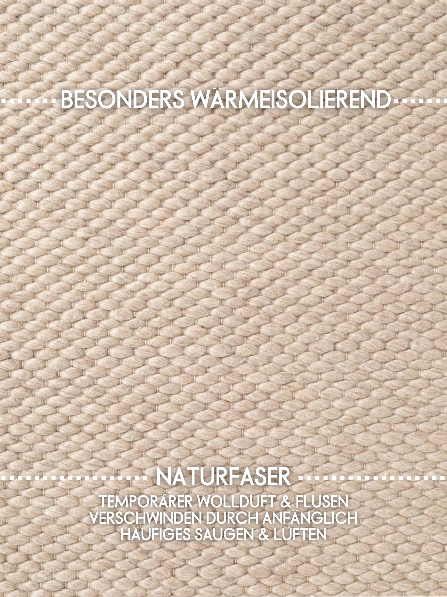 ELLE DECORATION Wollteppich »Beans« rechteckig 10 mm Höhe Handweb Teppich Wolle, Perlenstruktur, Wohnzimmer, Schlafzimmer, Flur