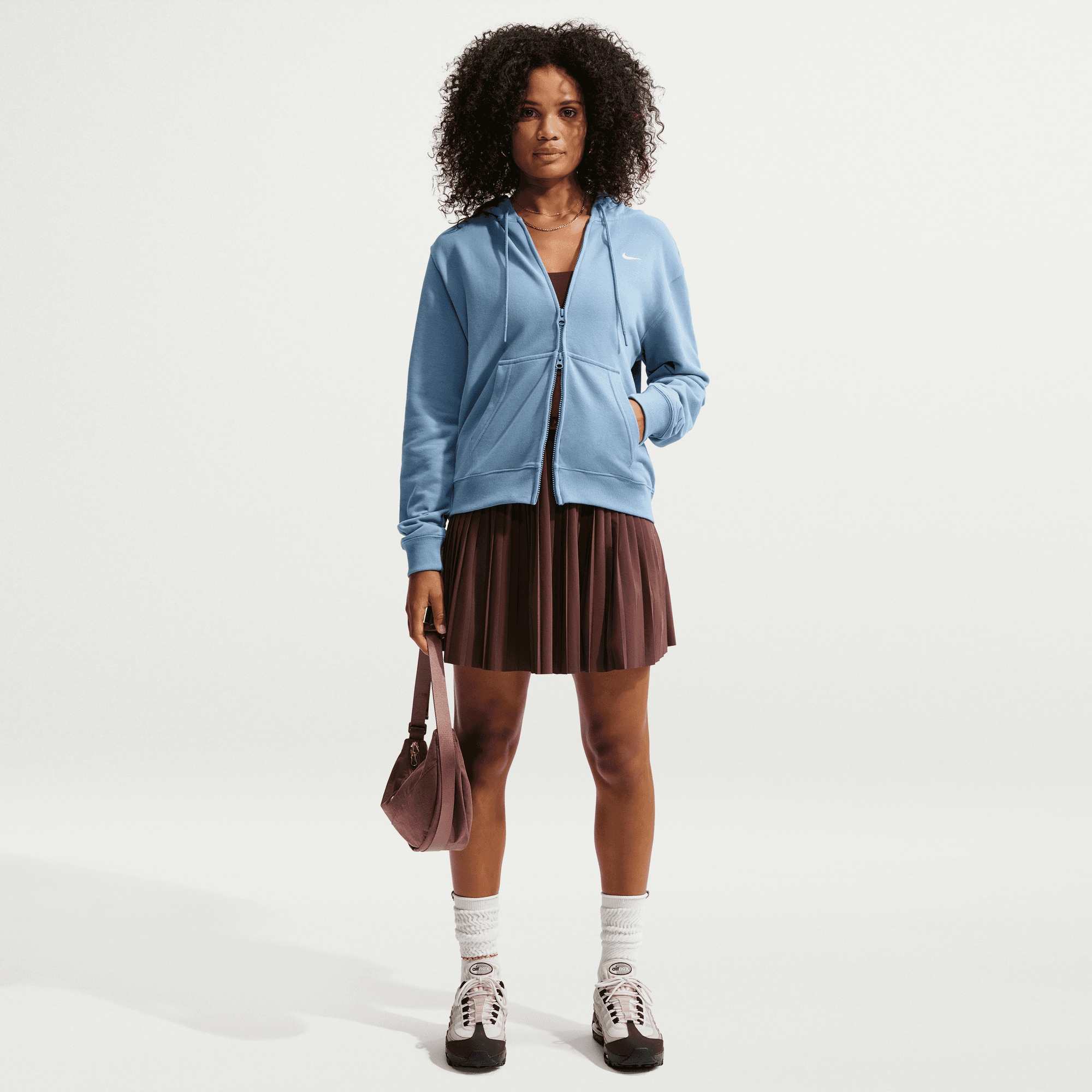 Nike Sportswear Kapuzensweatjacke »Nike Studio Fleece Women's Full-Zip Hoodie« mit durchgehendem Reißverschluss, für Sportmode und Streetwear