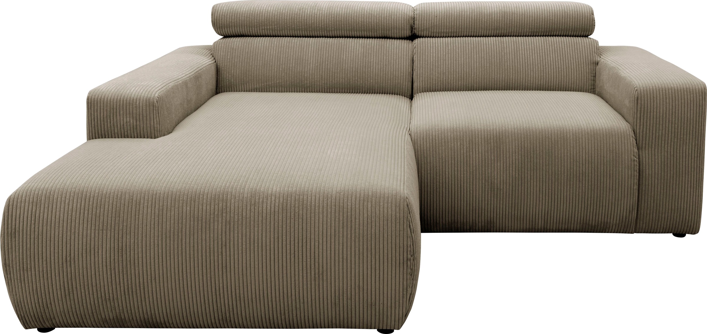 DOMO collection Ecksofa »Brandon kleine Ausführung B/T/H: 214/100/80 cm«, Mit Kopfteilverstellung, auch in Leder und Cord, L-Form