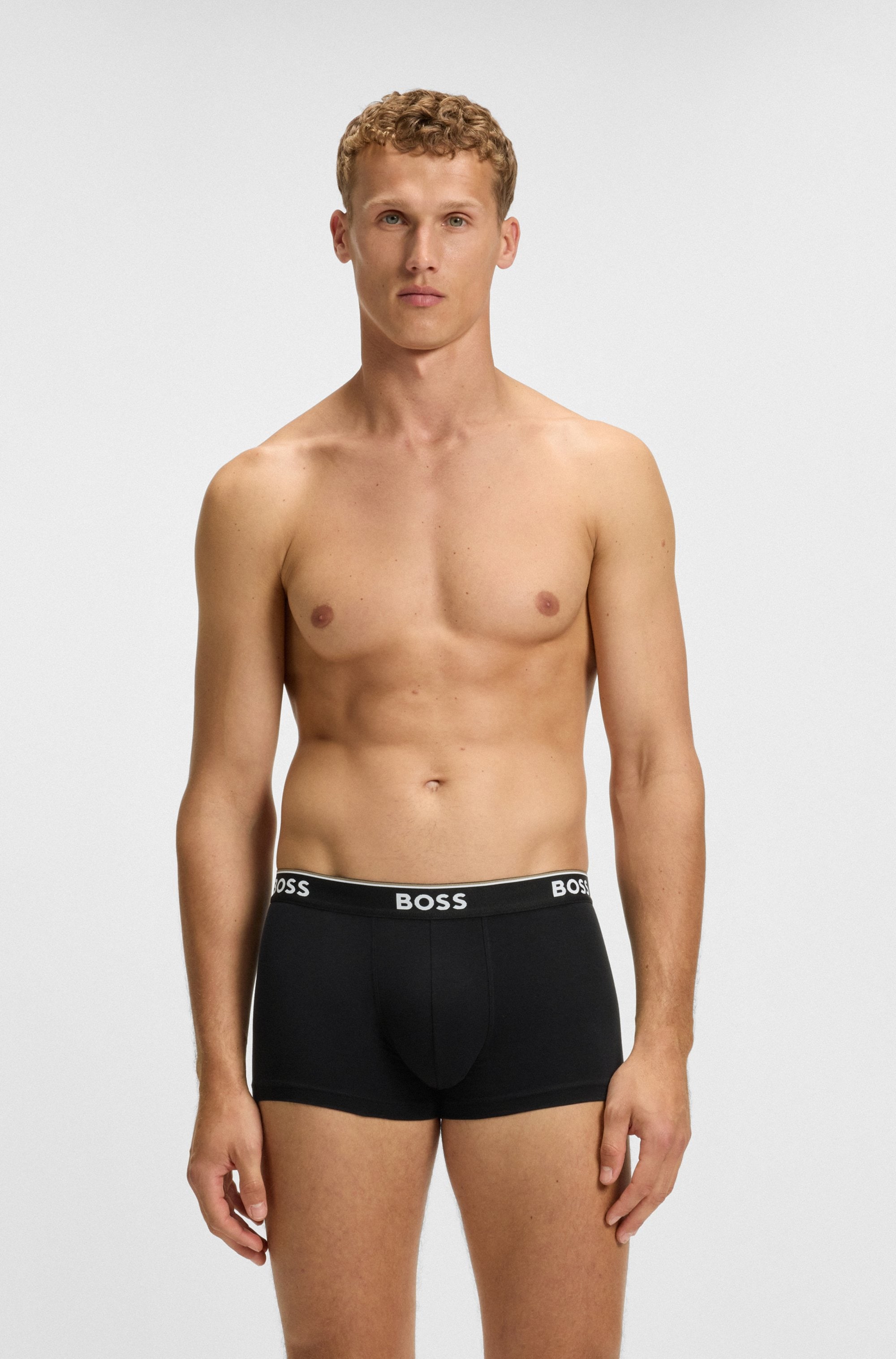 BOSS Boxer »TRUNK 3 PACK«, (3 St.), BOSS Schriftzug auf dem Bund