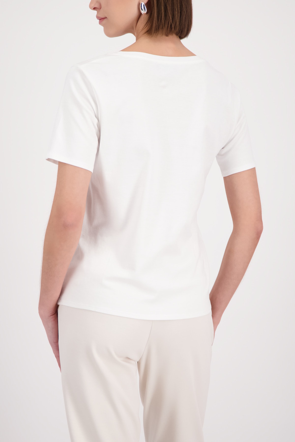 Monari T-Shirt Rundhalsausschnitt, Regular Fit, Strasssteine