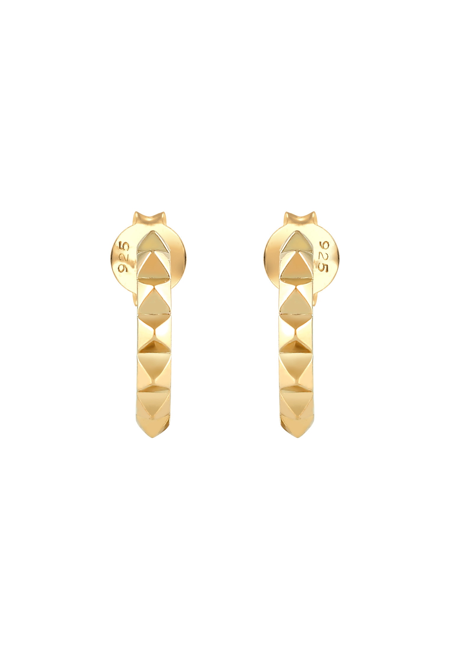 Elli Paar Ohrstecker »Ohrringe Creolen Stecker Pyramiden Rock Style 925 Silber«