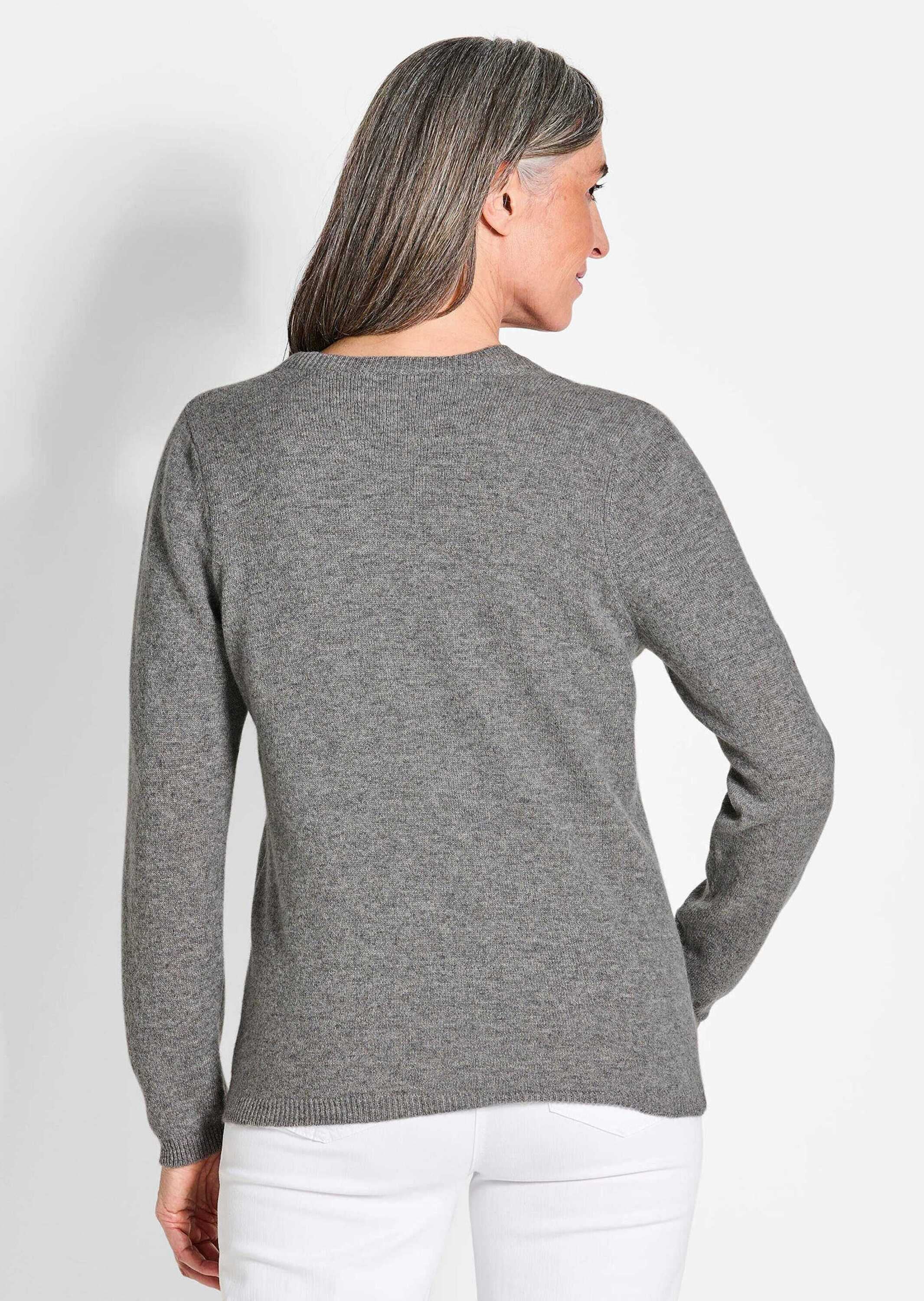 GOLDNER Strickjacke »Kaschmirstrickjacke mit Rundhalsausschnitt Kaschmirstrickjacke mit Rundhalsausschnitt«