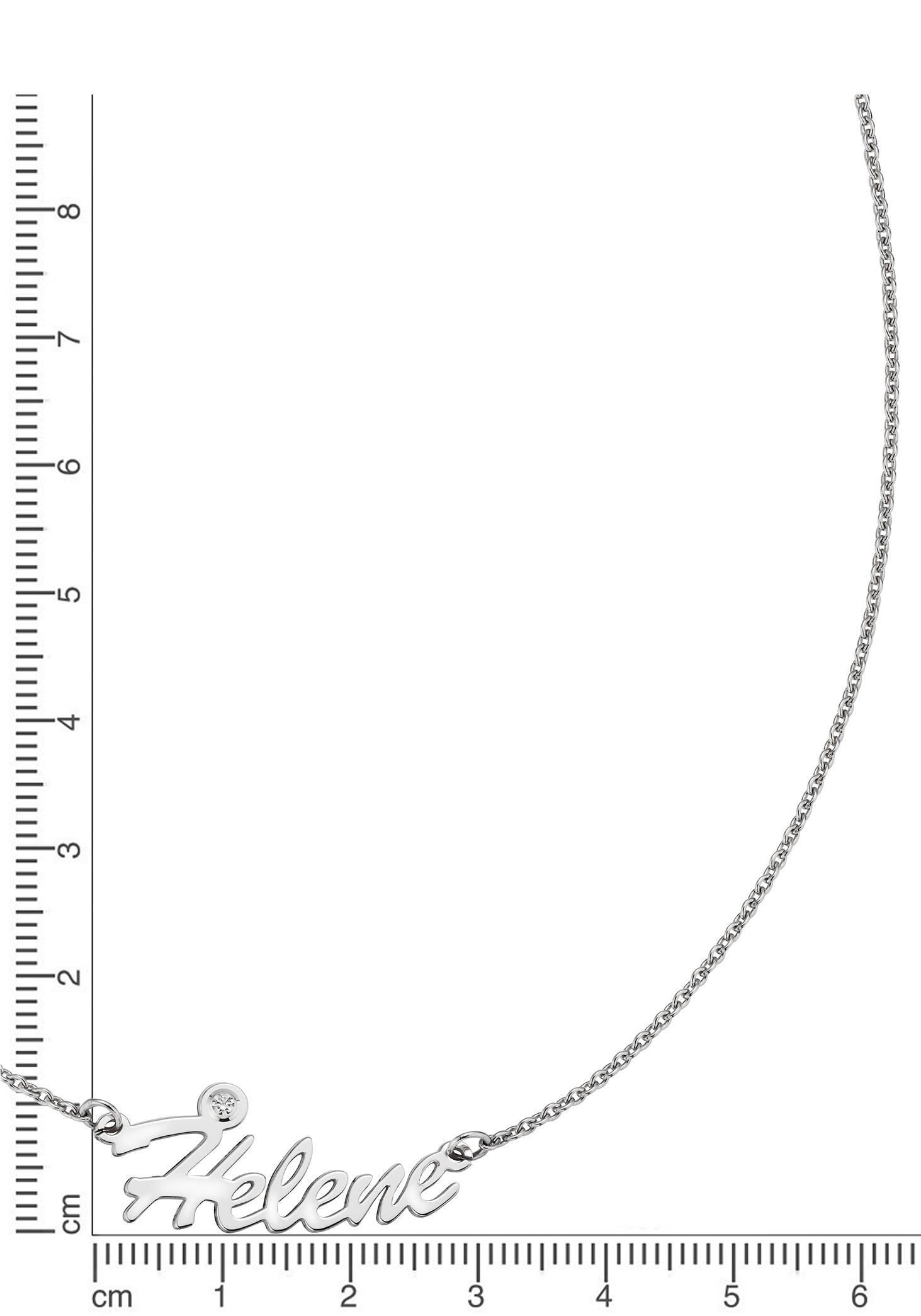 Firetti Namenskette »Schmuck Geschenk Silber 925 Halskette mit deinem Namen«, mit Zirkonia (synth.)