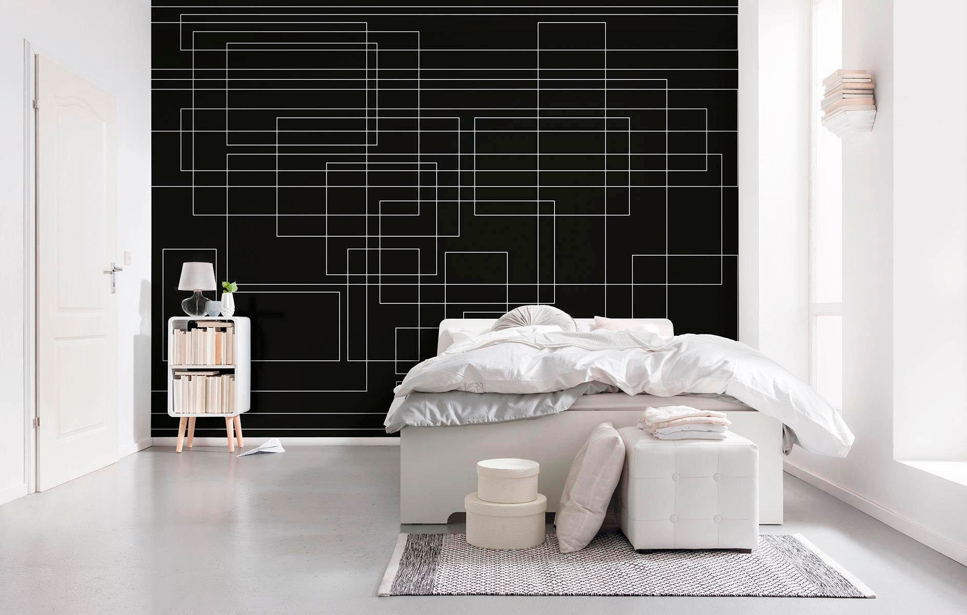 Komar Vliestapete »Digitaldruck Vlies - Mills Board Mondial - Größe 400 x 250 cm«, bedruckt, Wohnzimmer, Schlafzimmer