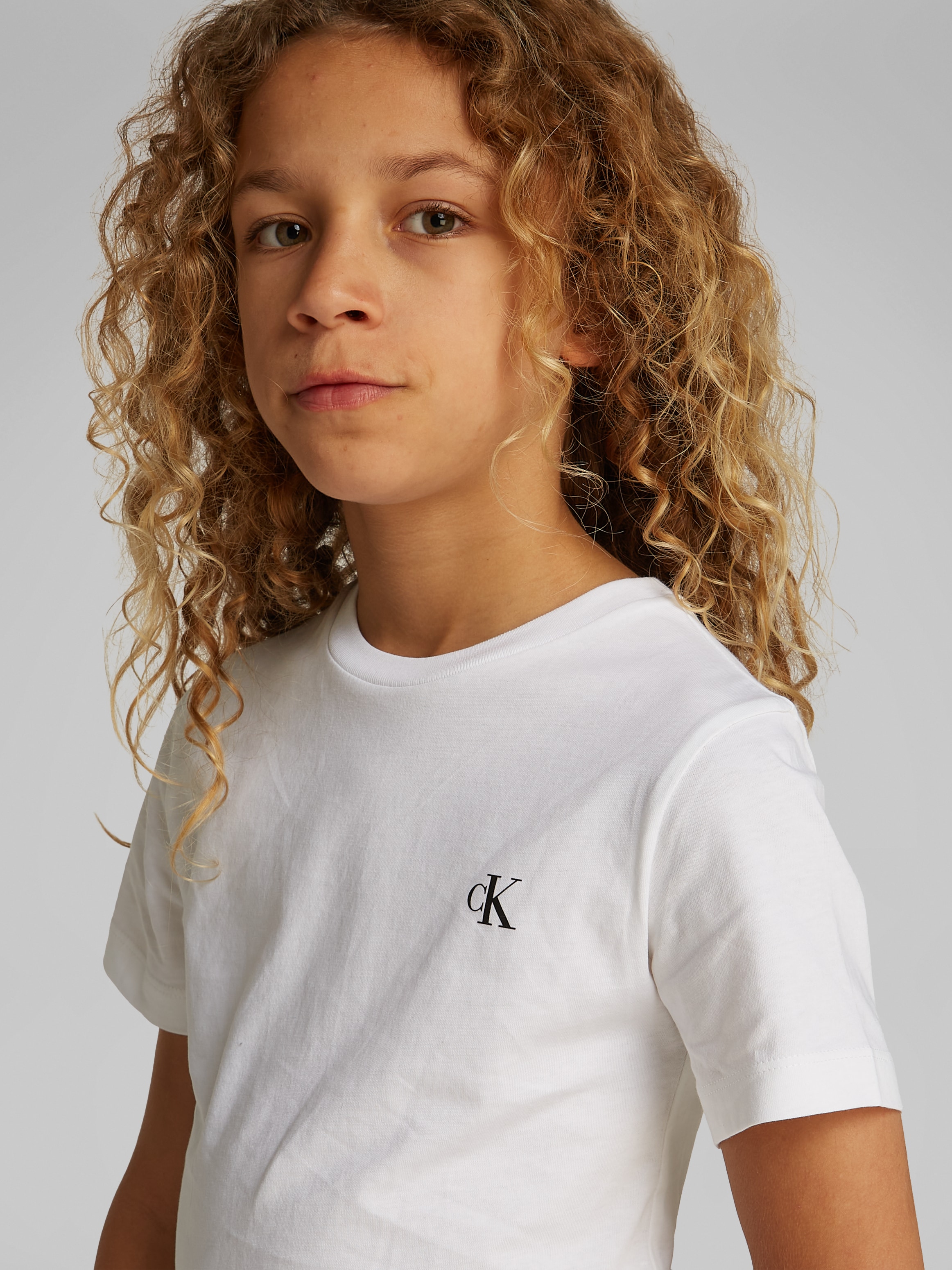 Calvin Klein Jeans T-Shirt »2-PACK MONOGRAM TOP«, (2 tlg.), für Kinder bis 16 Jahre mit Logoprägung