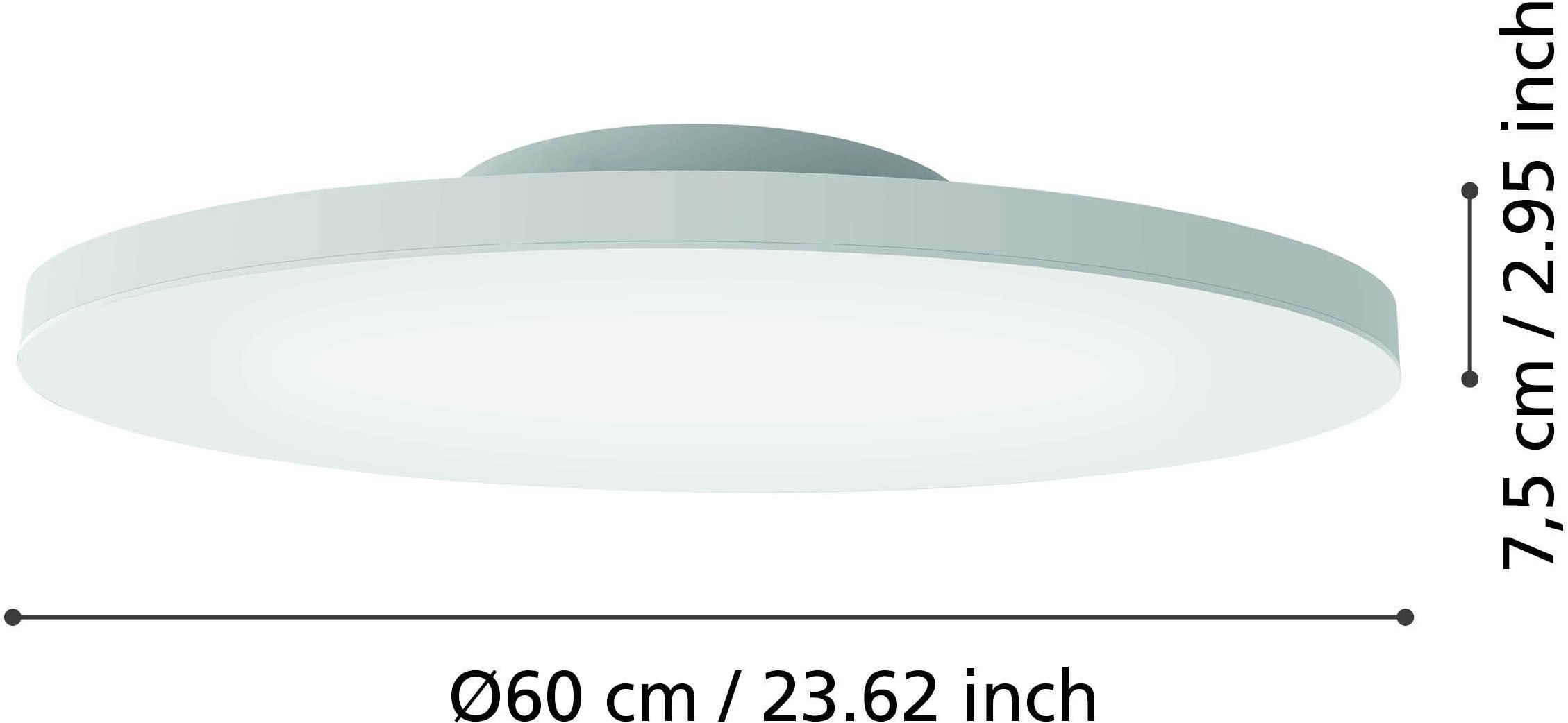 EGLO LED-Deckenleuchte »TURCONA-Z« in weiß aus Stahl, Alu / inkl. LED fest integriert - 34,2 Watt, Durchm. ca. 60 cm