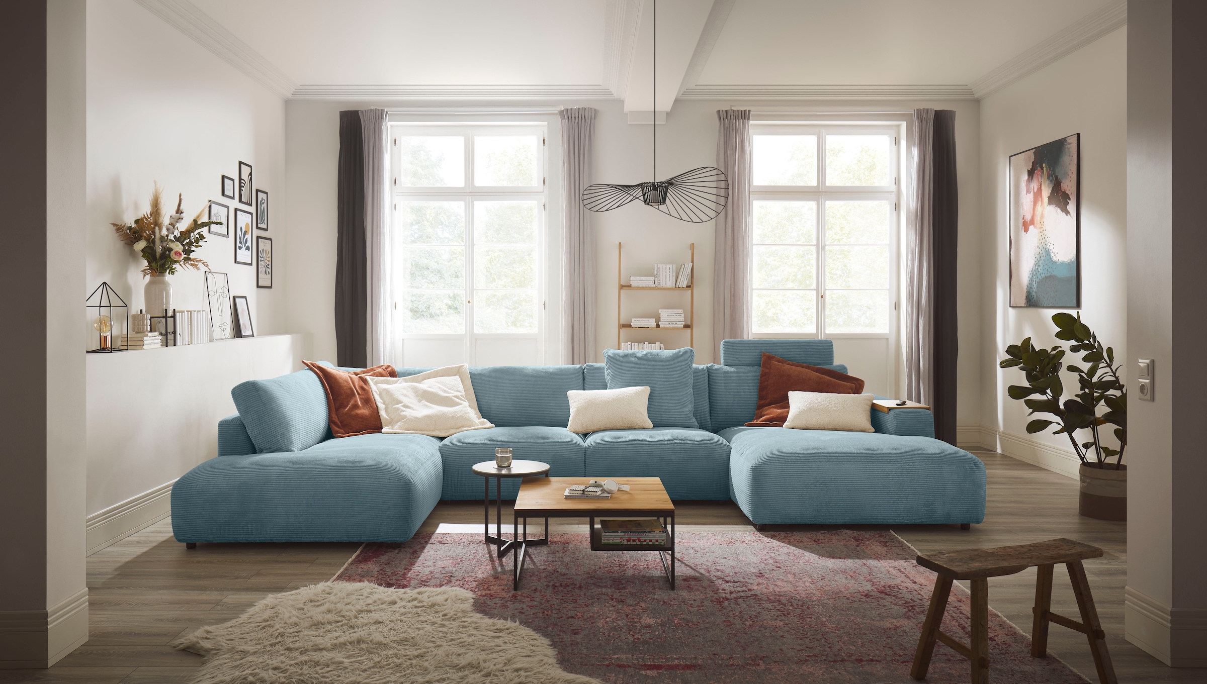 Musterring Wohnlandschaft »Lucia U-Form«, Verschiedene Farben, inkl. Kopfstütze, Gesamtbreite 434 cm