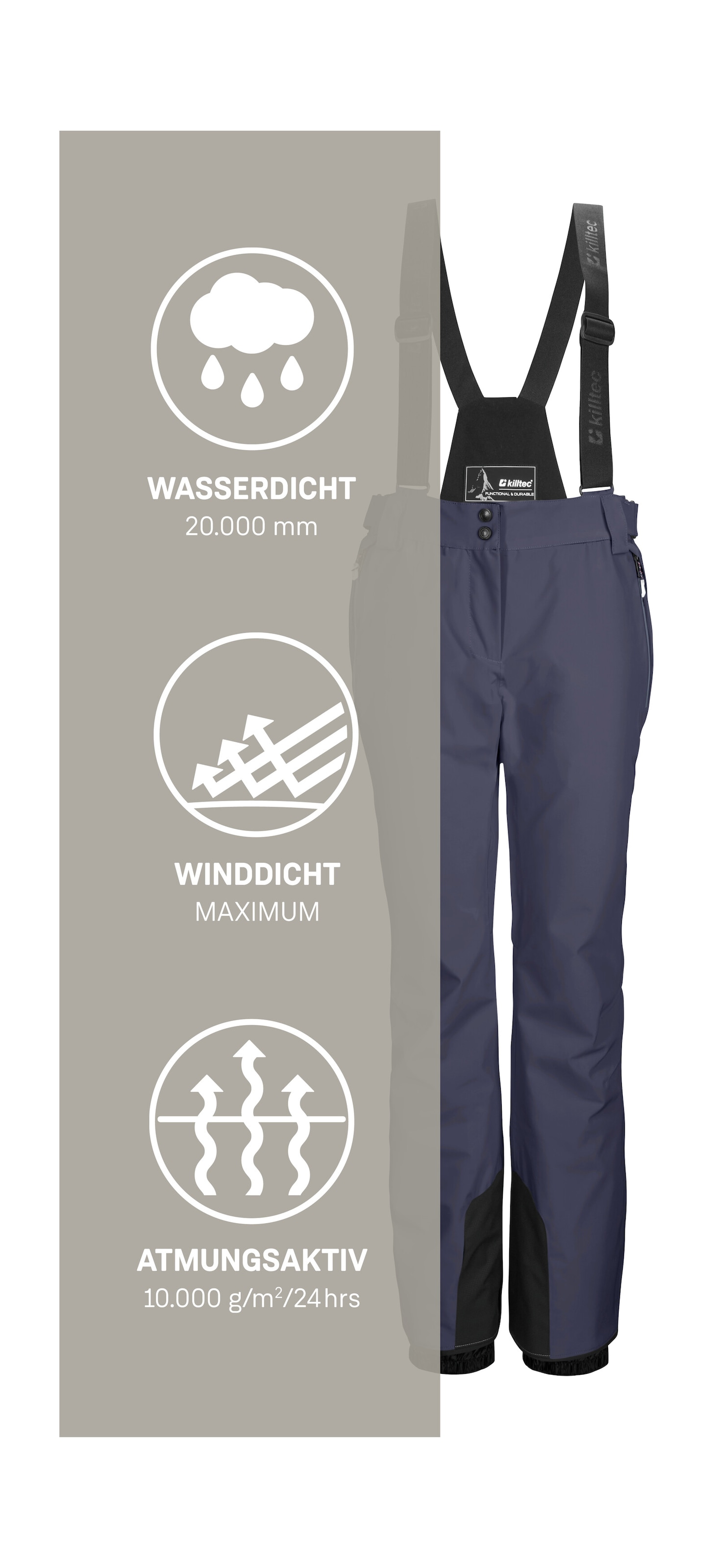 Killtec Skihose »KSW 61 WMN SKI PNTS«  Wasserdichte Skihose, verstellbare Taille, Schneefänge, mit Stretch