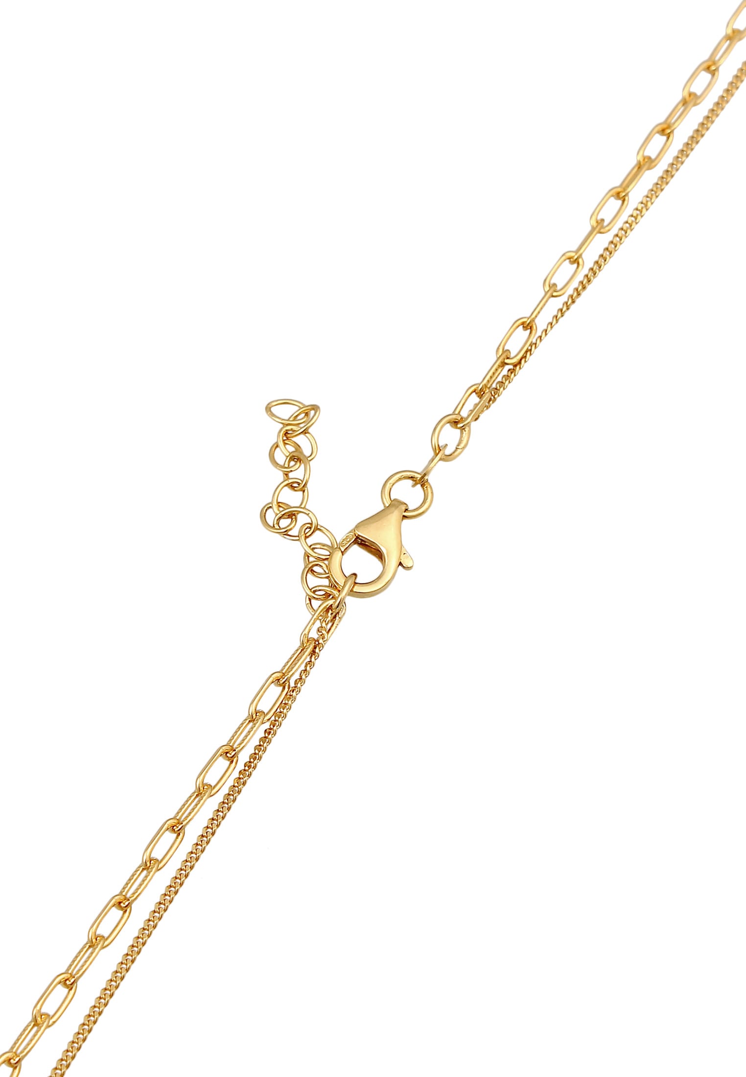 Elli Silberkette »Halskette Layer Plättchen Gliederkette 925 Silber«