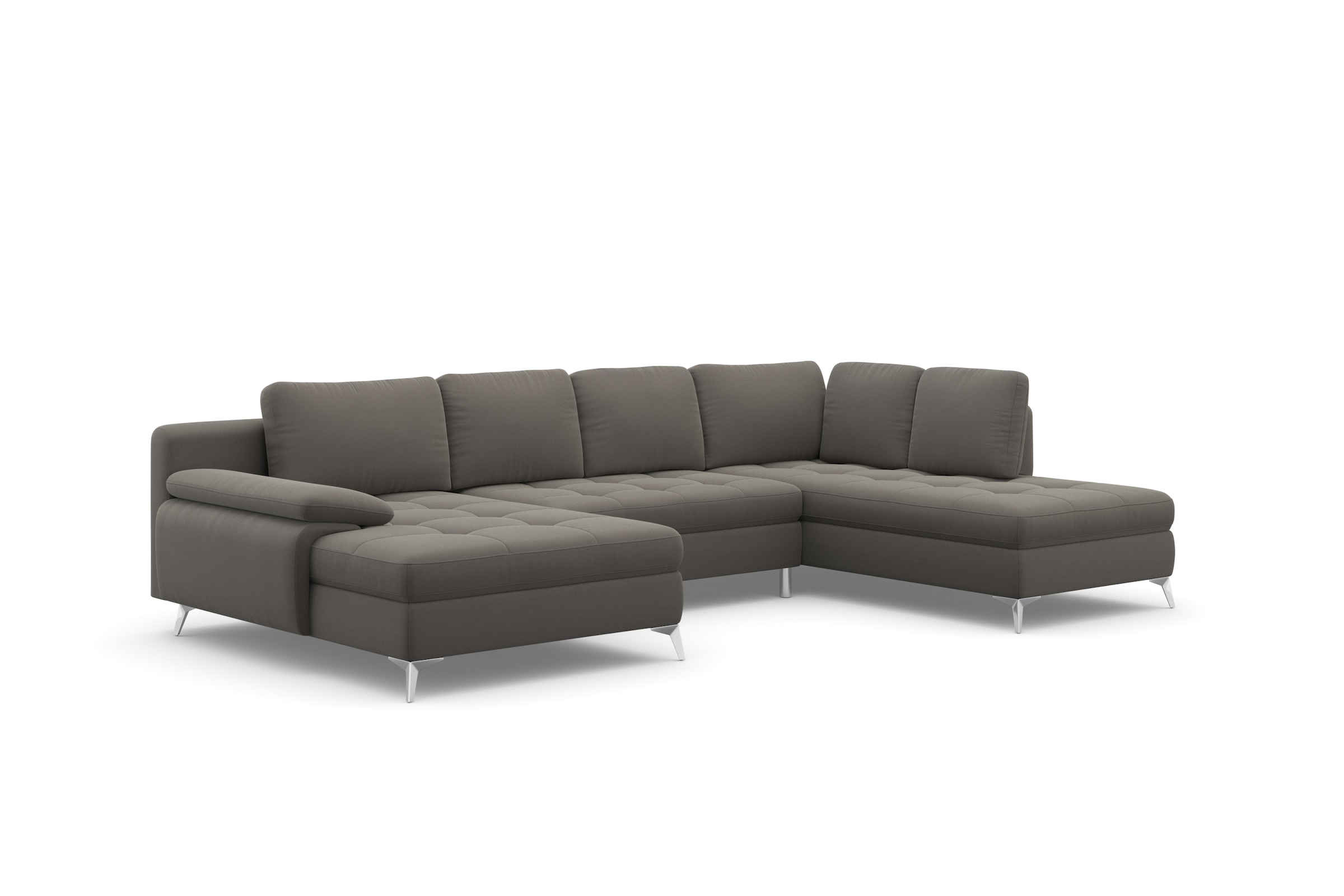 sit&more Wohnlandschaft »Latigo U-Form« mit Recamiere, wahlweise mit Bettfunktion und Bettkasten