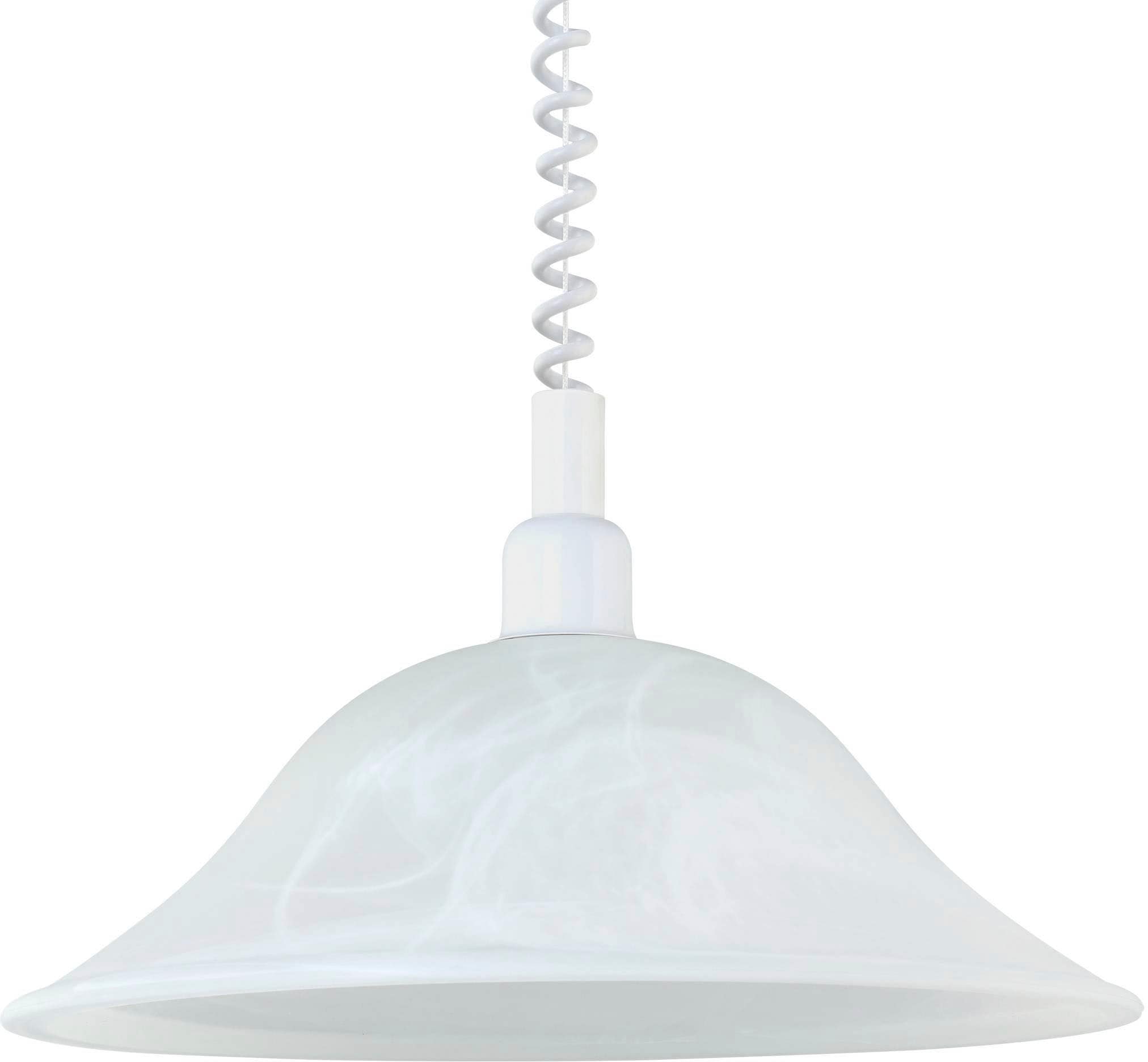 EGLO Pendelleuchte »ALESSANDRA«, 1 flammig, Leuchtmittel E27 | ohne Leuchtmittel, Hängelampe, Spiralkabel, höhenverstellbar, Küchenlampe, E27, Ø 38 cm