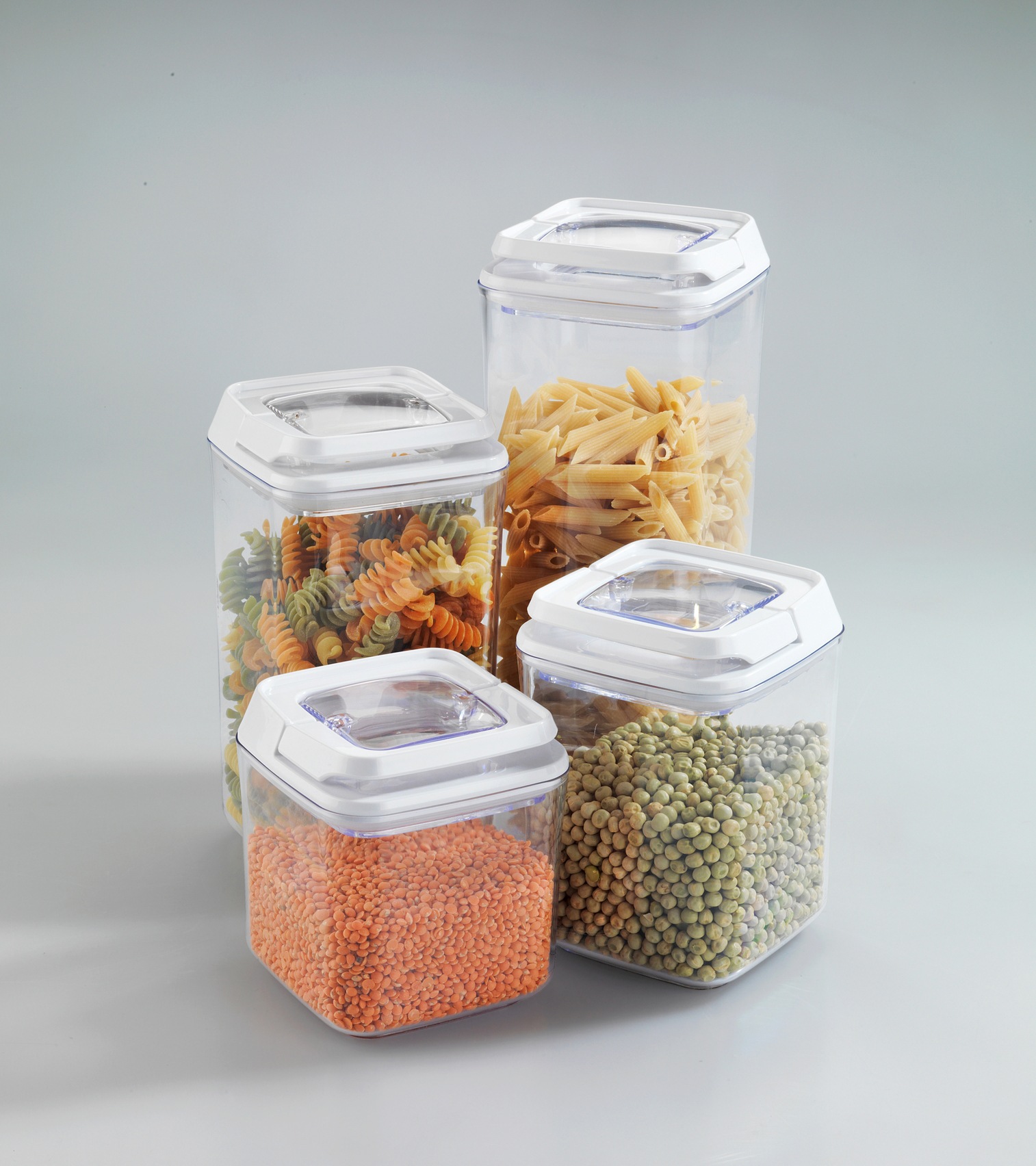 WENKO Vorratsdose »Turin«, (Set, 3 tlg.), luftdichter Verschluss, 1,7 l, 0,9 l und 0,7 l