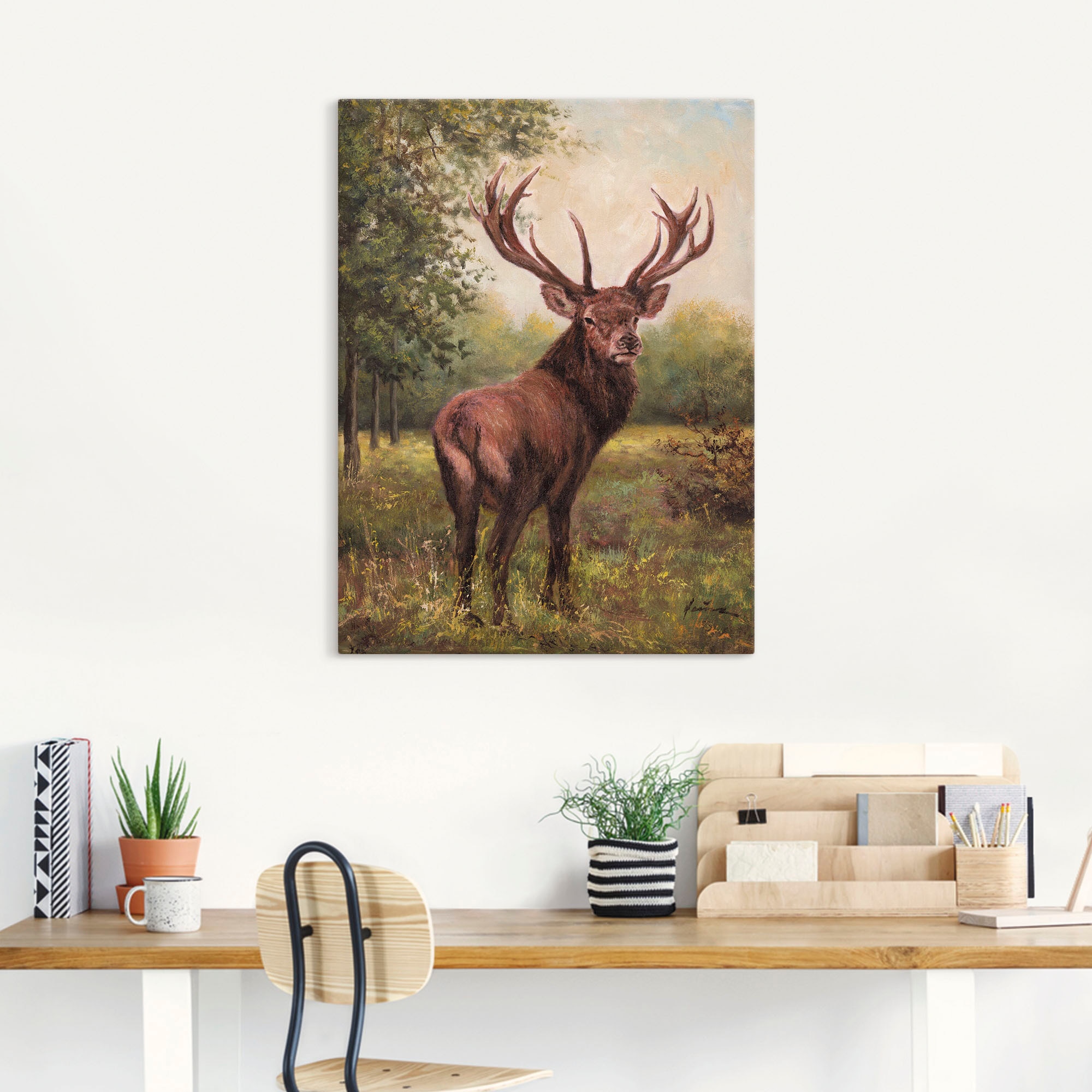 Artland Wandbild »Hirsch«, Wildtiere, (1 St.), als Leinwandbild, Poster,  Wandaufkleber in verschied. Größen im OTTO Online Shop