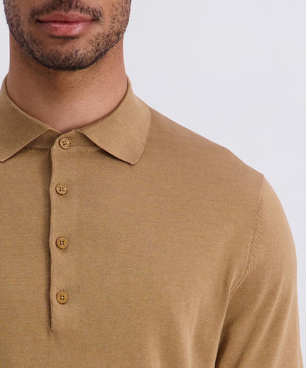 Pierre Cardin Poloshirt »Strick Polo kurzarm« mit Rippbündchen