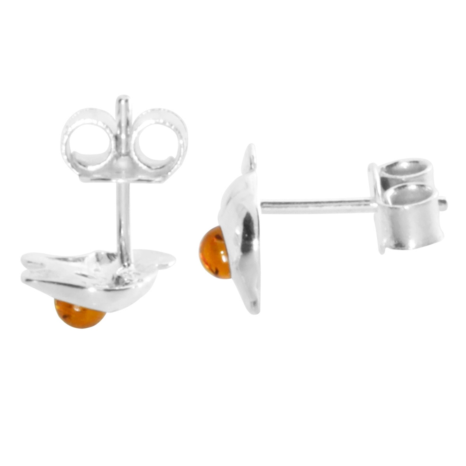 OSTSEE-SCHMUCK Paar Ohrstecker »- Elefant - Silber 925/000 - Bernstein«