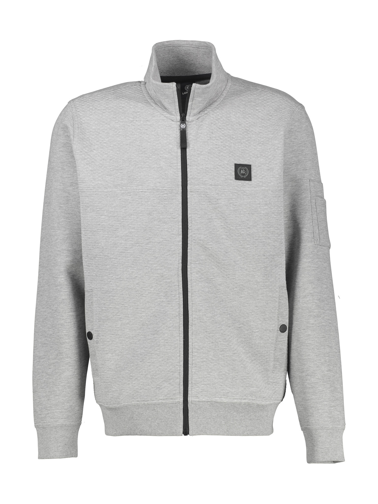 LERROS Sweatjacke mit Stehkragen und Reißverschluss